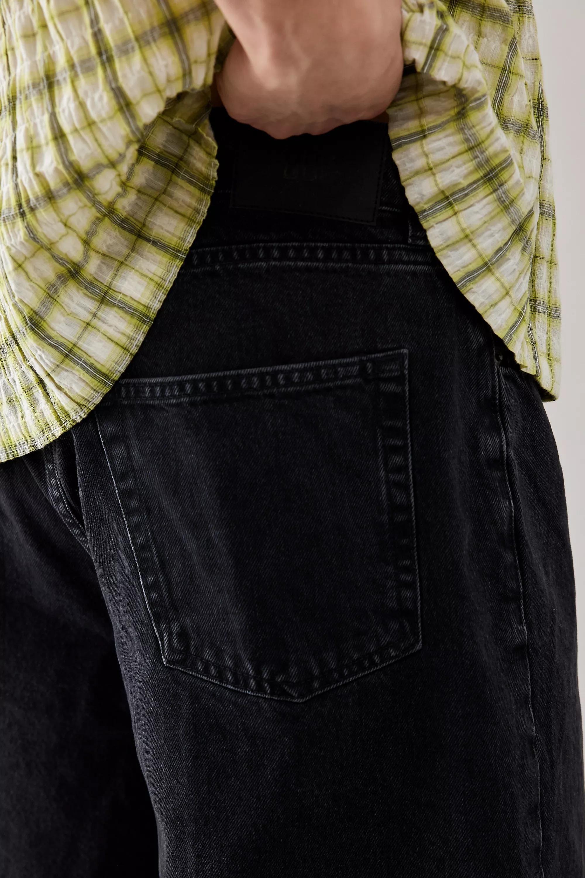 Black Bdg Washed Denim Jack Shorts, , large image number 3