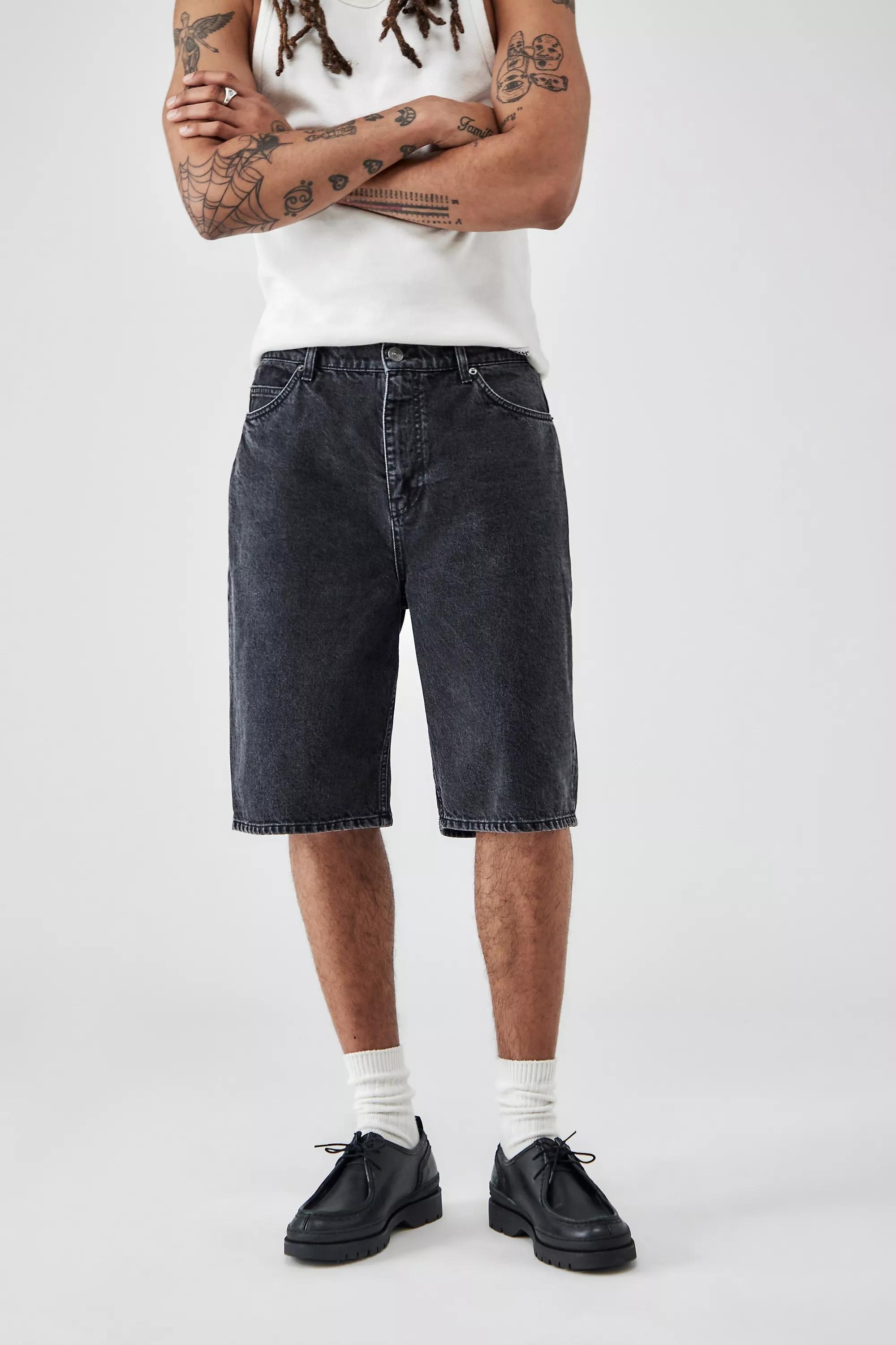 Black Bdg Washed Denim Jack Shorts, , large image number 5