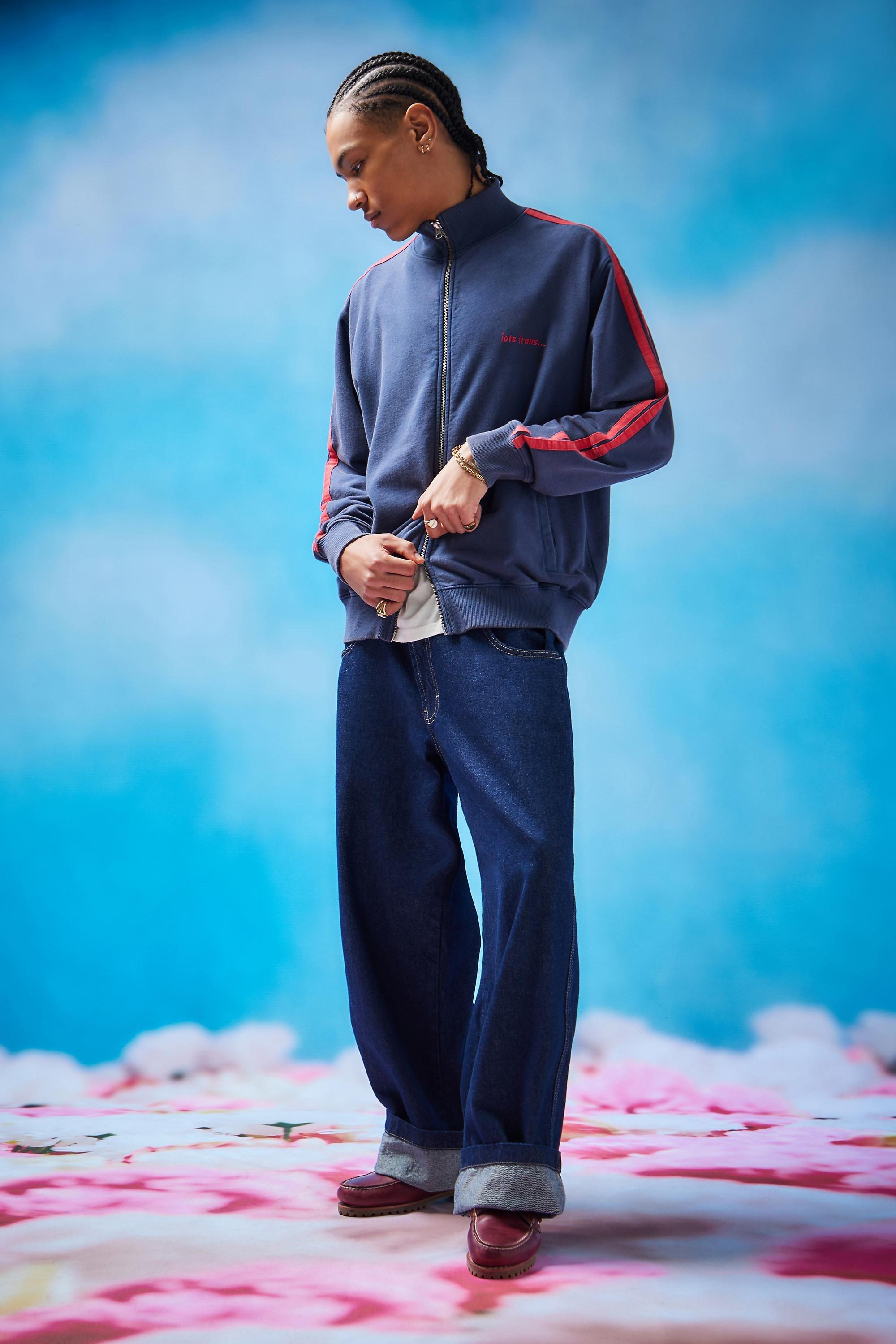 Blue Iets Frans... Taped Track Jacket, , large image number 1
