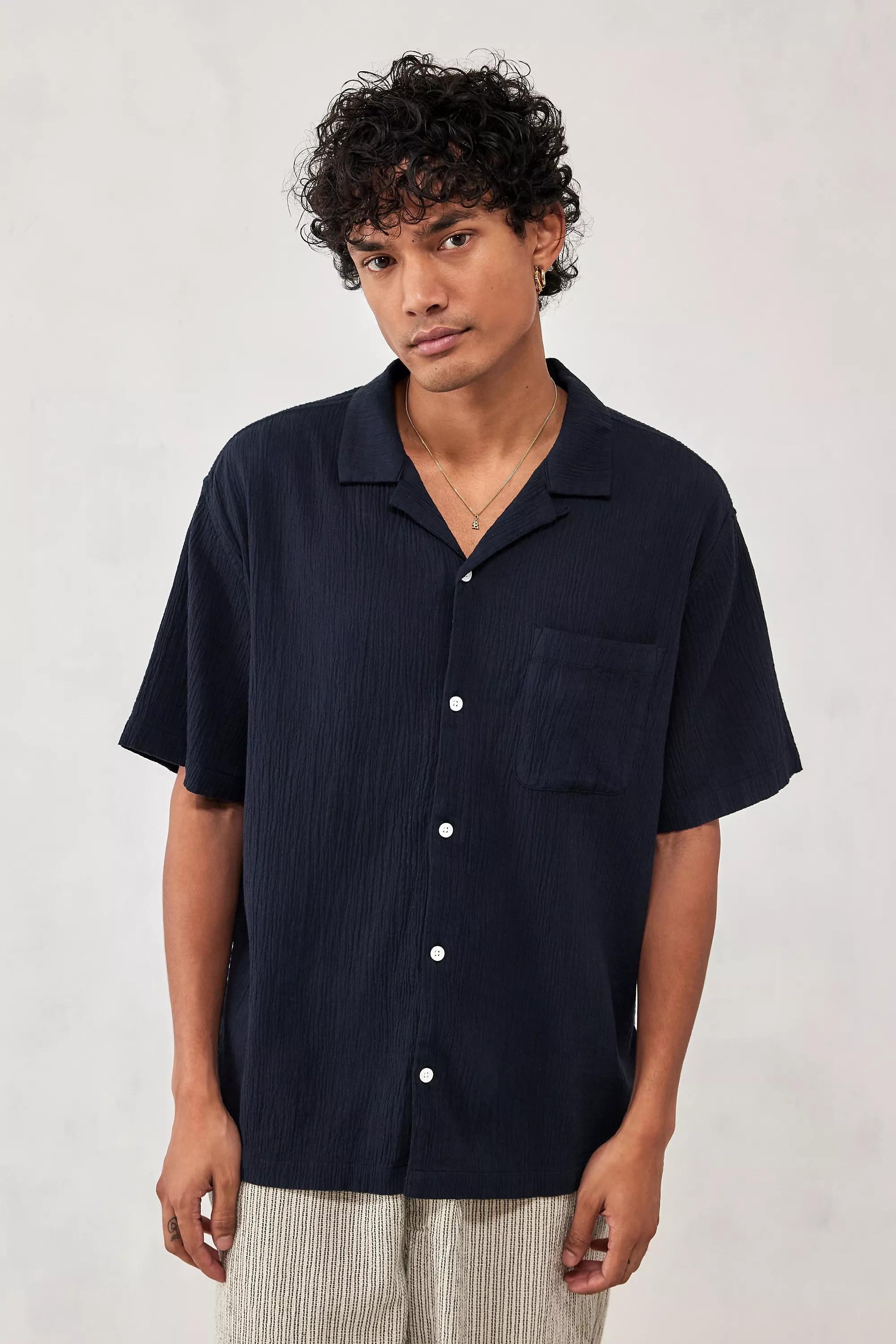 Black Crinkle Shirt, , large image number 0