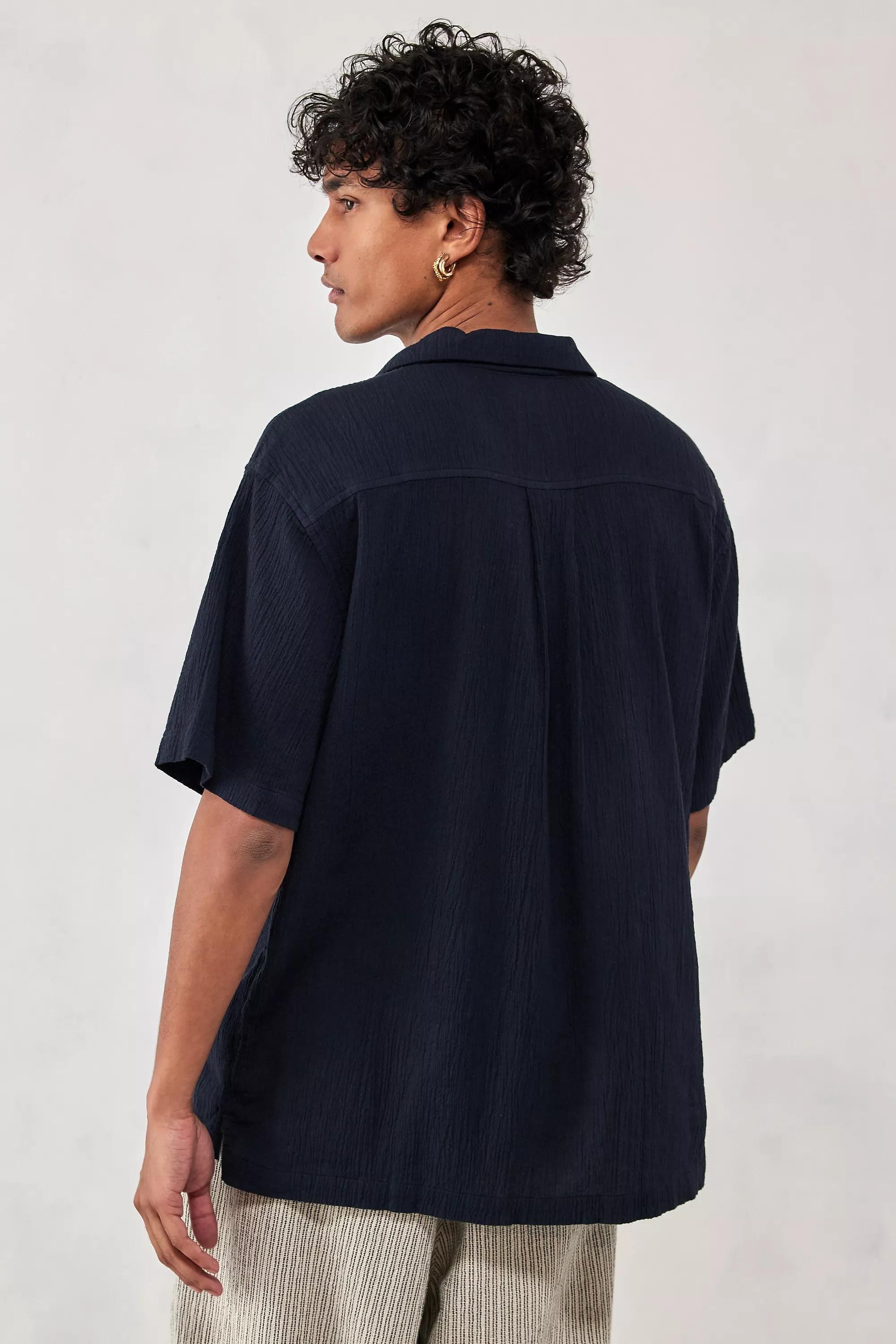 Black Crinkle Shirt, , large image number 3