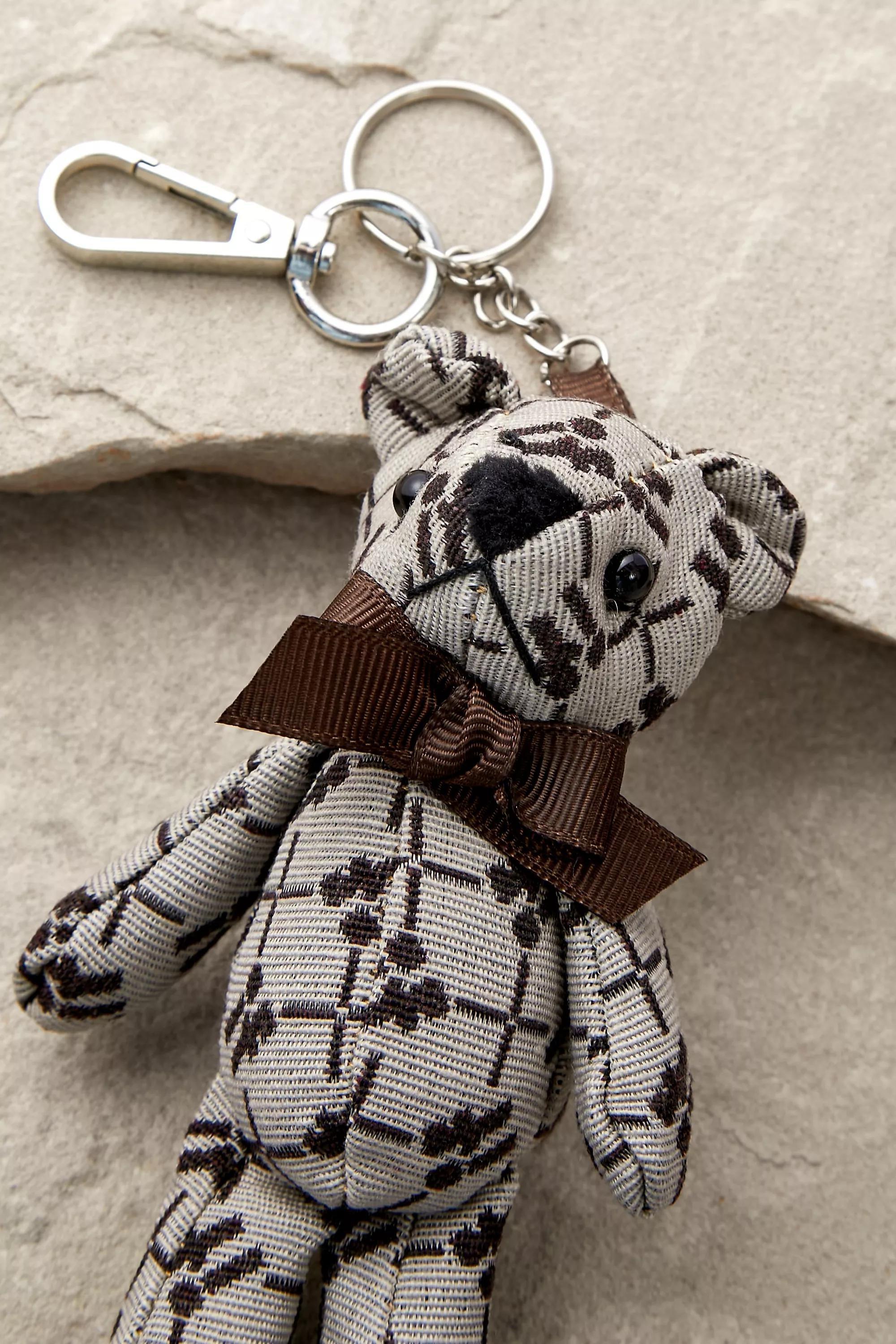 Brown Iets Frans Monogram Bear Keyring, BRN, large image number 1