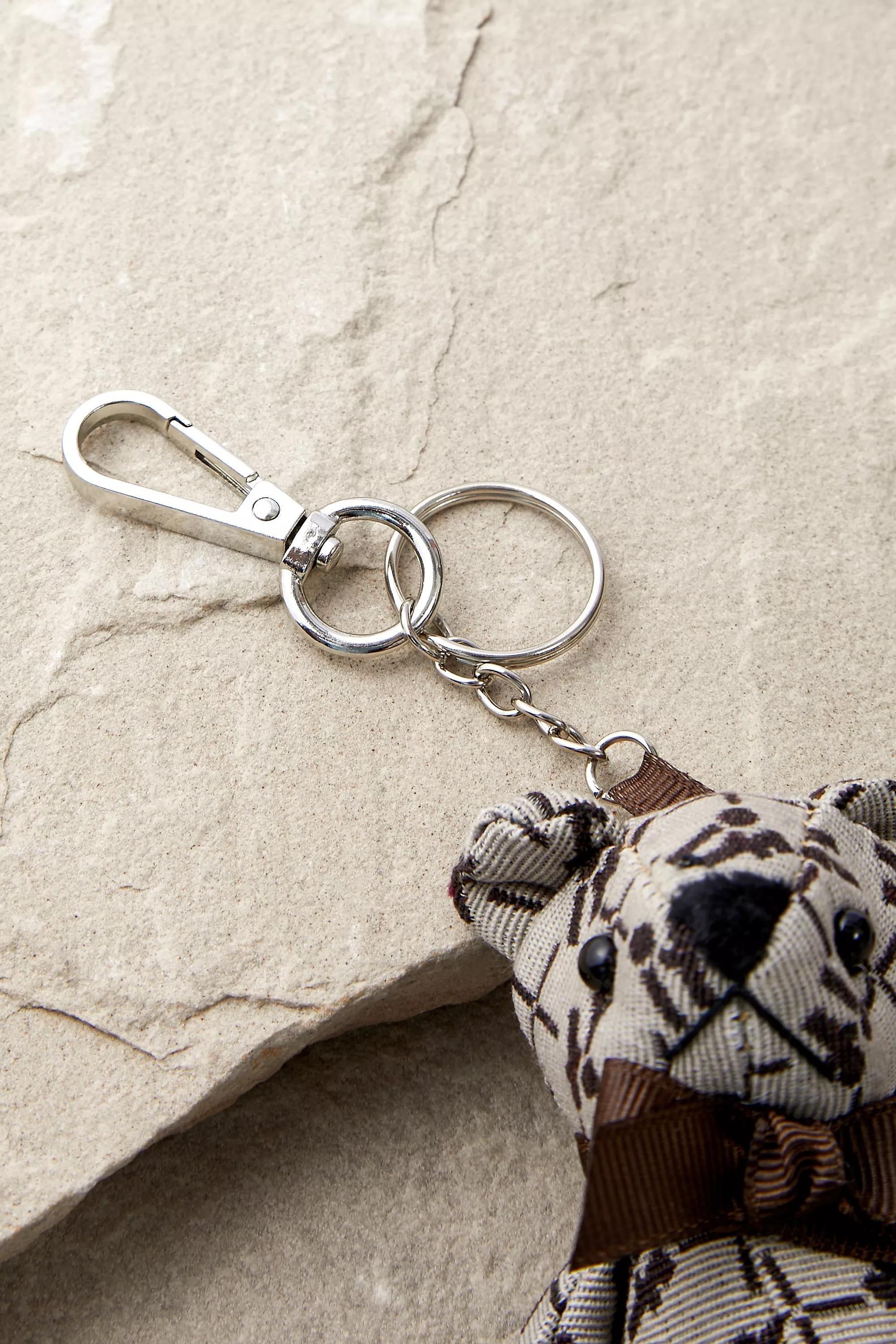Brown Iets Frans Monogram Bear Keyring, BRN, large image number 2