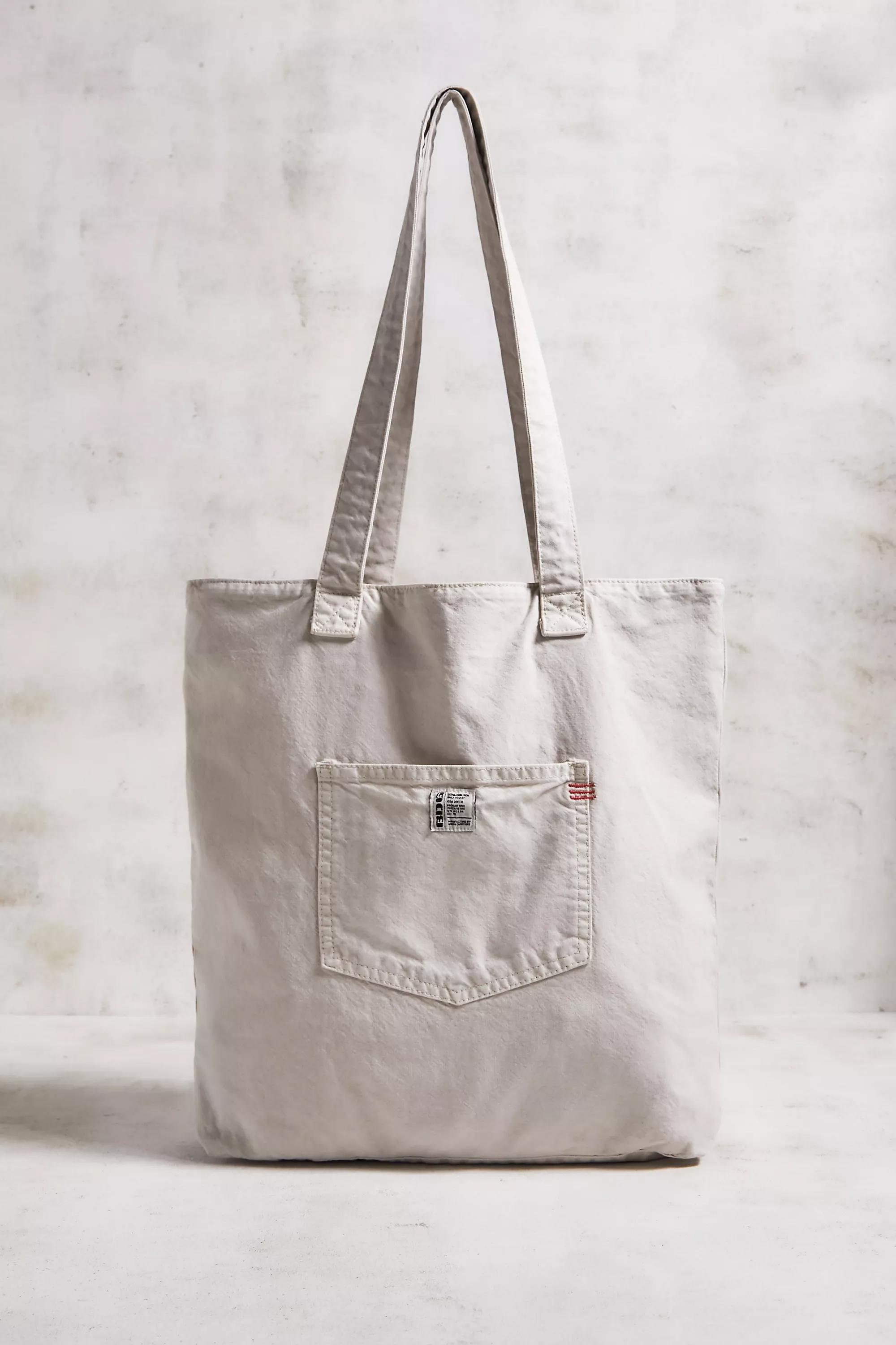 Beige Bdg Canvas Tote Bag, LIGHT SAND, large image number 1