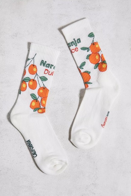 Urban Outfitters - Orange Printed Socks