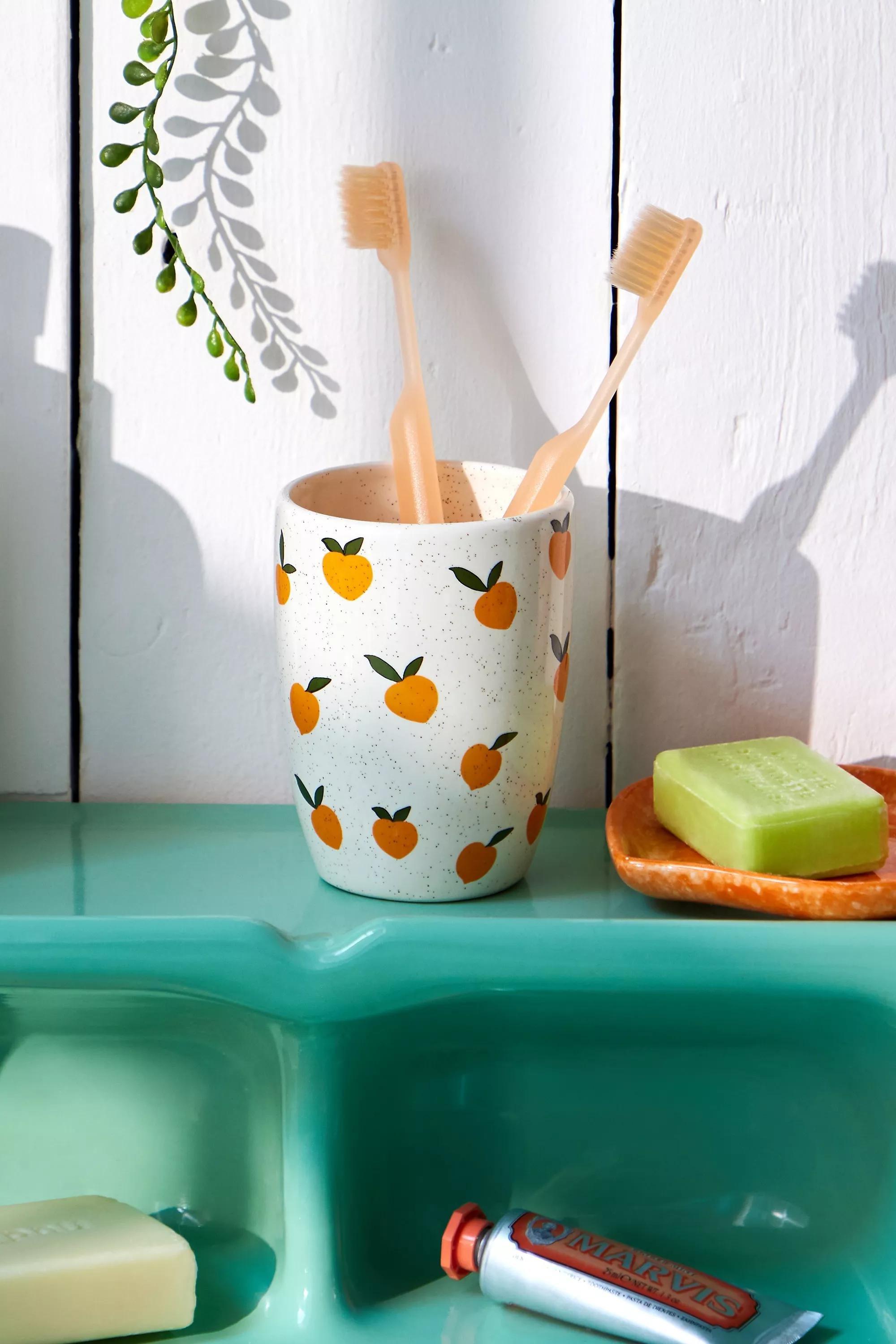 White Peachy Clean Storage Tumbler, WHT, large image number 0
