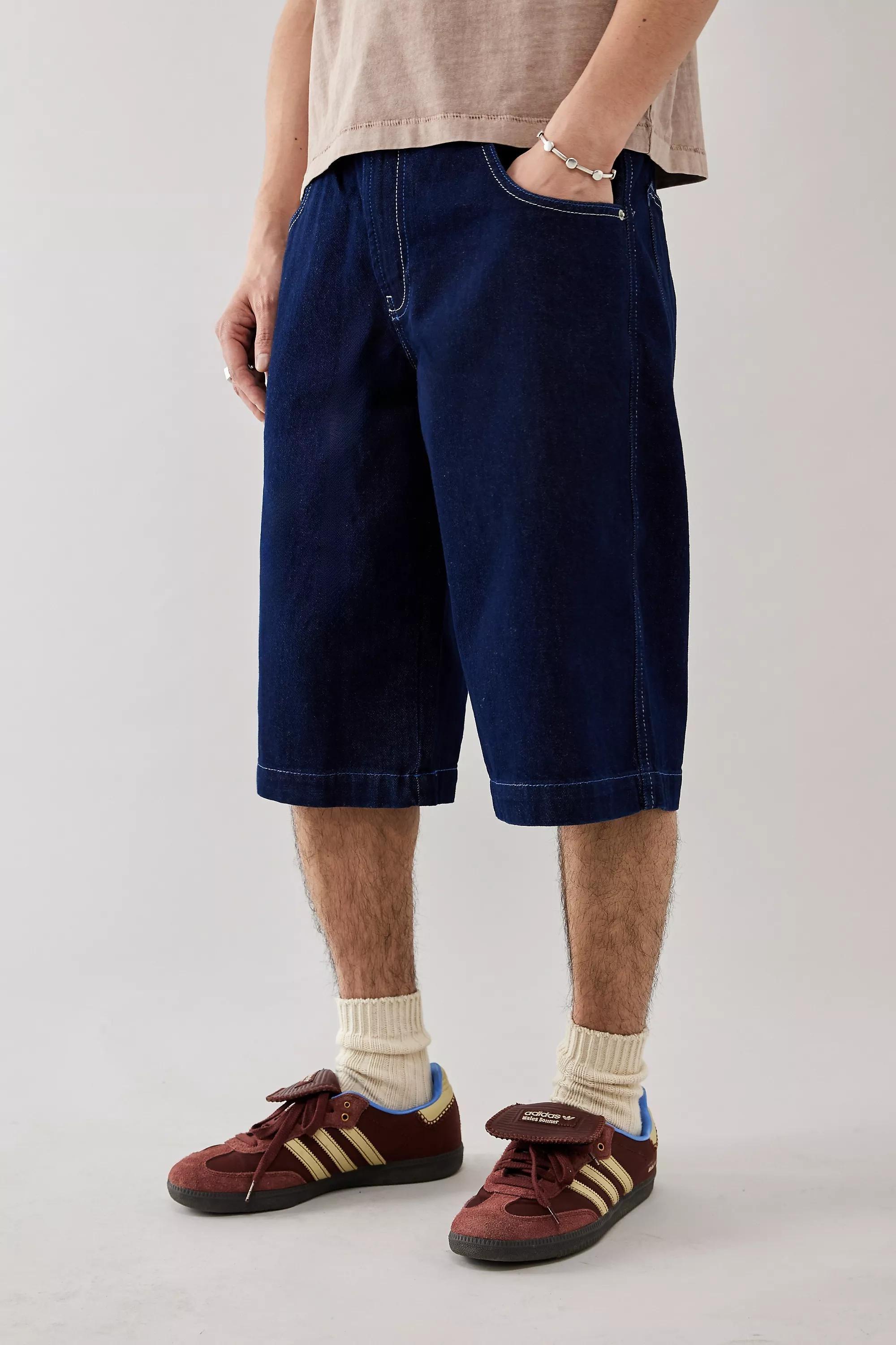 Blue Bdg Rinse Indigo Neo Skate Denim Shorts, , large image number 0