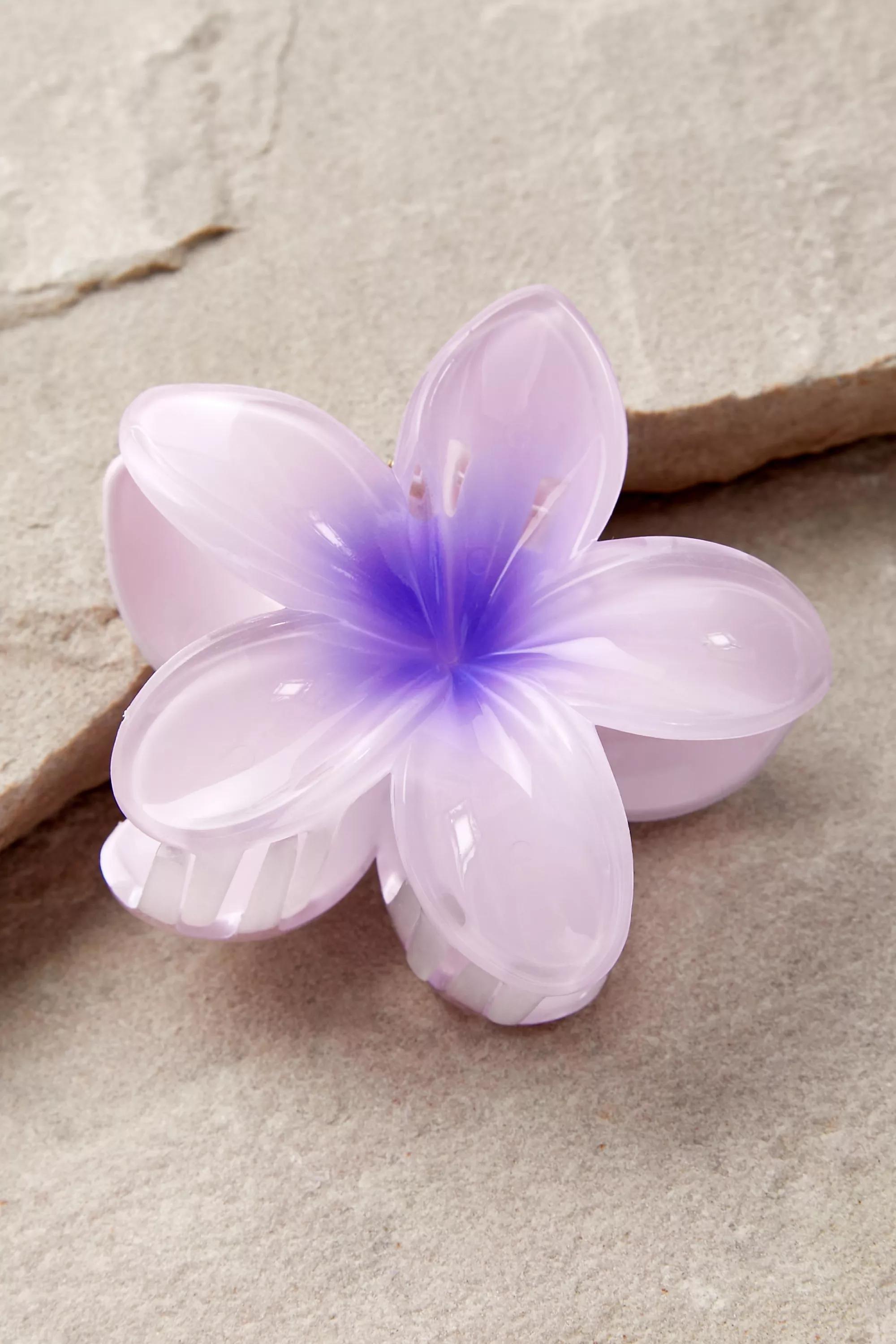 Pink Tropical Flower Claw Clip, LILAC, large image number 0
