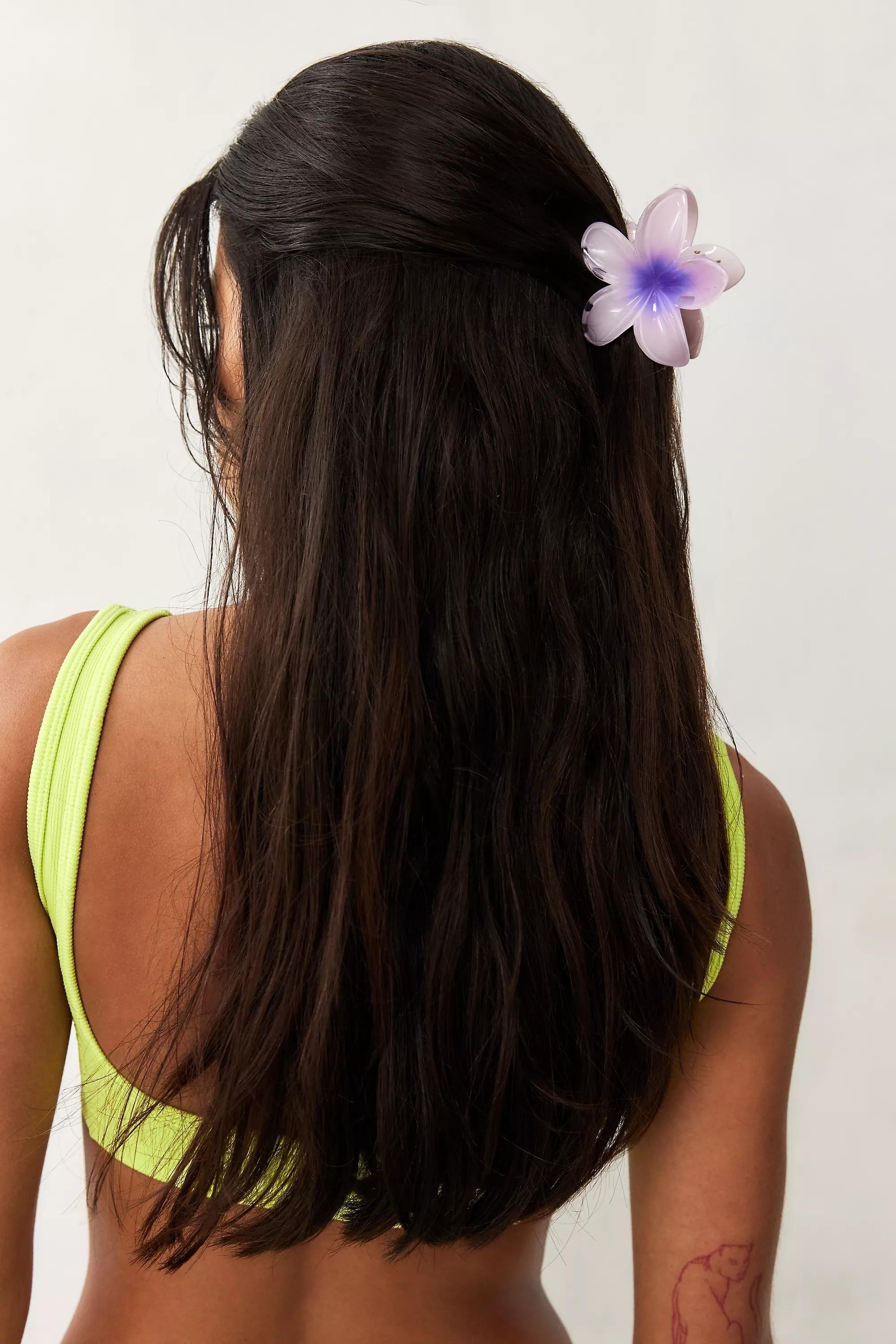 Pink Tropical Flower Claw Clip, LILAC, large image number 1