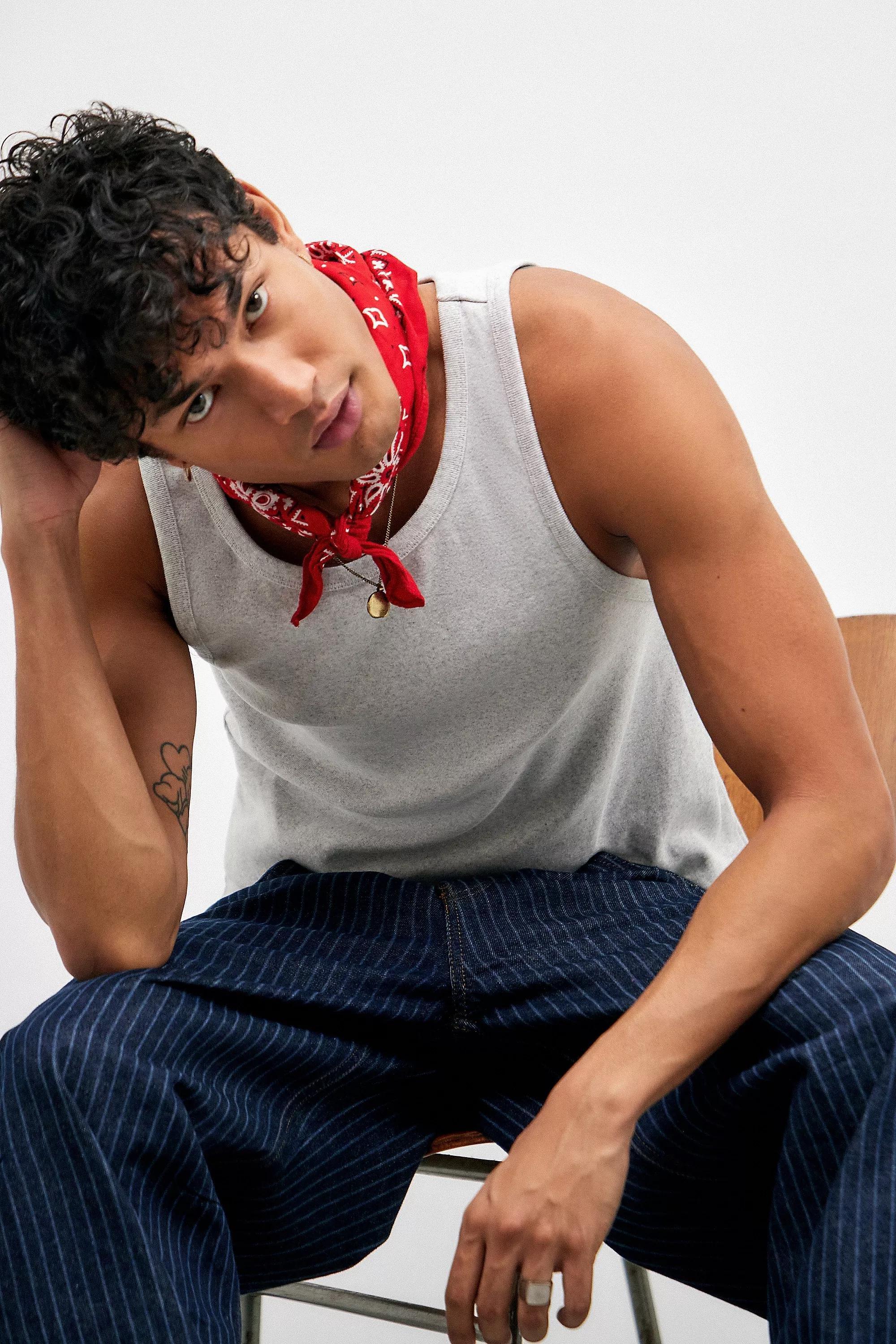 Grey Bdg Recycled Ribbed Vest, GREY, large image number 1