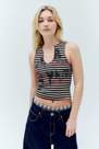 Urban Outfitters - Assort Striped Notched Tank Top