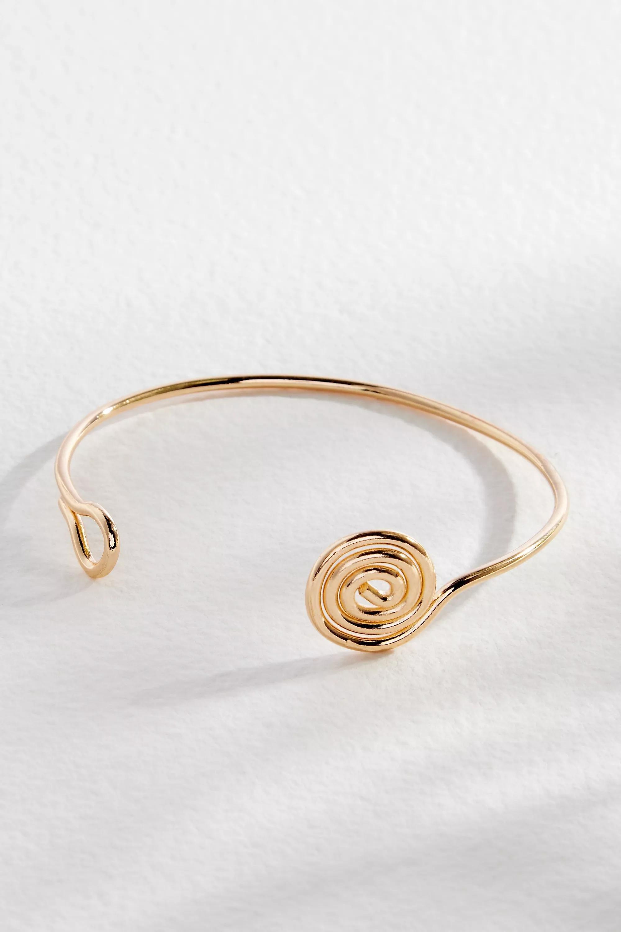 GOLD Silence + Noise Spiral Arm Cuff, GOLD, large image number 0