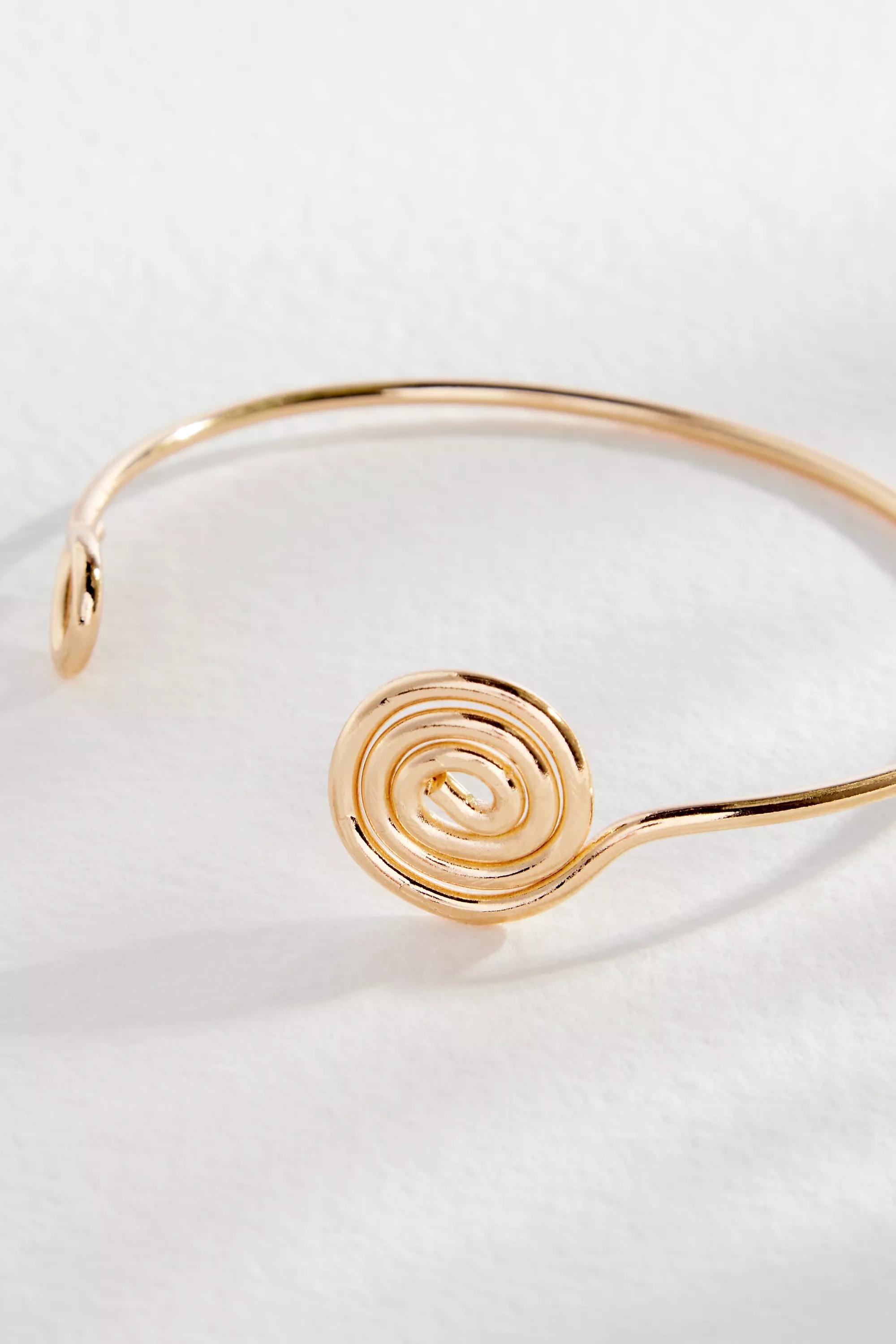 GOLD Silence + Noise Spiral Arm Cuff, GOLD, large image number 3