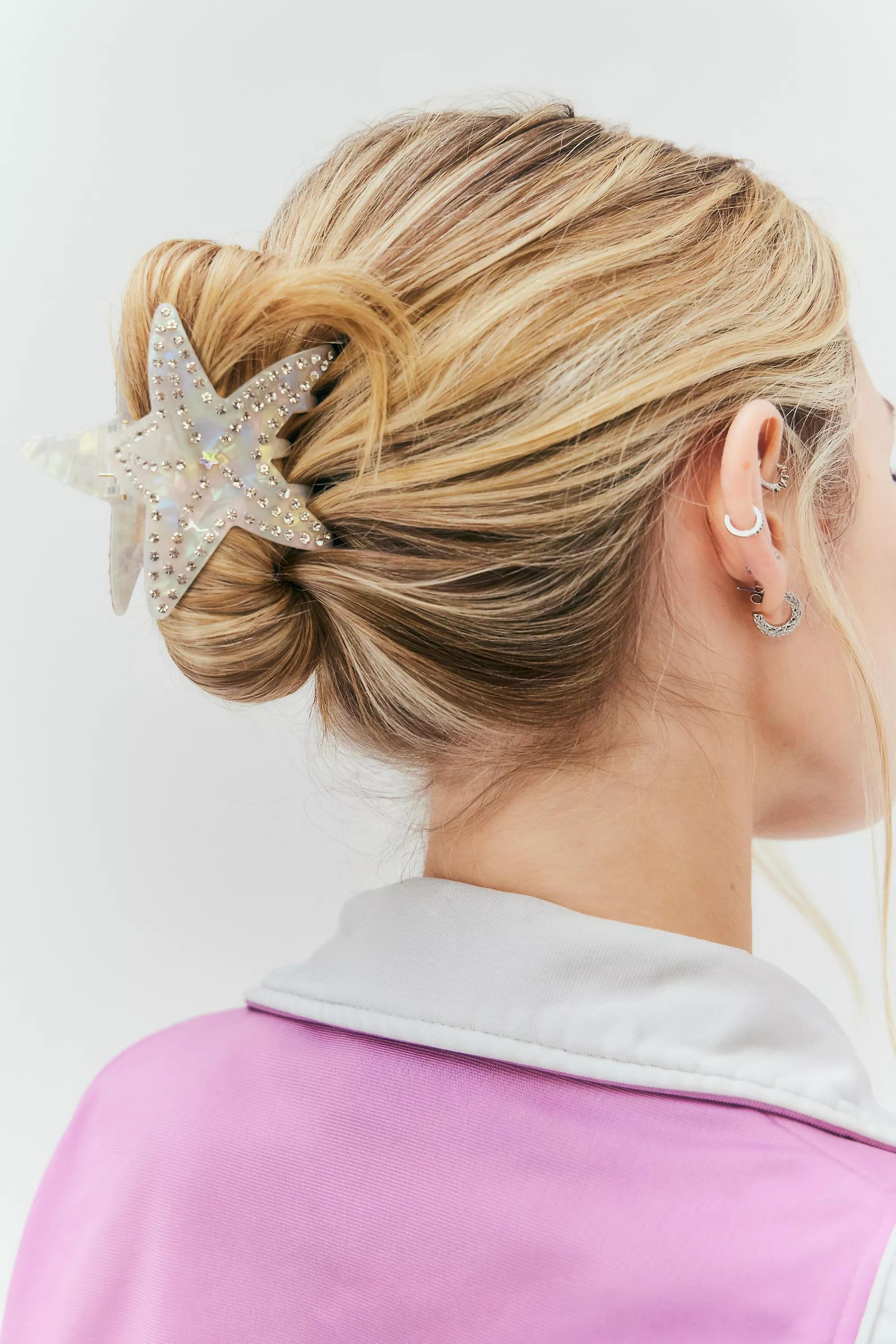 PEARL Starfish Diamante Claw Clip, PEARL, large image number 0