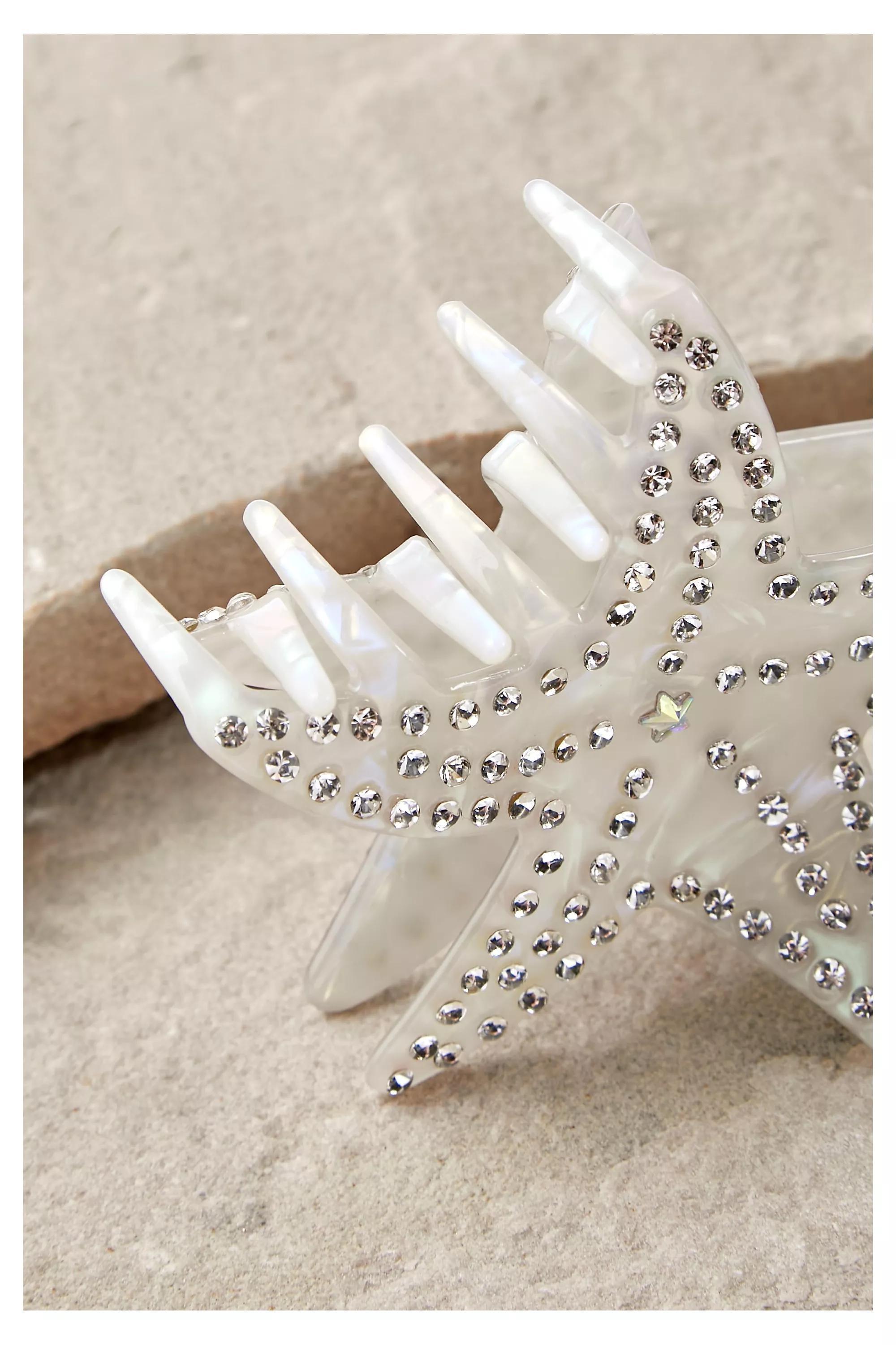PEARL Starfish Diamante Claw Clip, PEARL, large image number 2