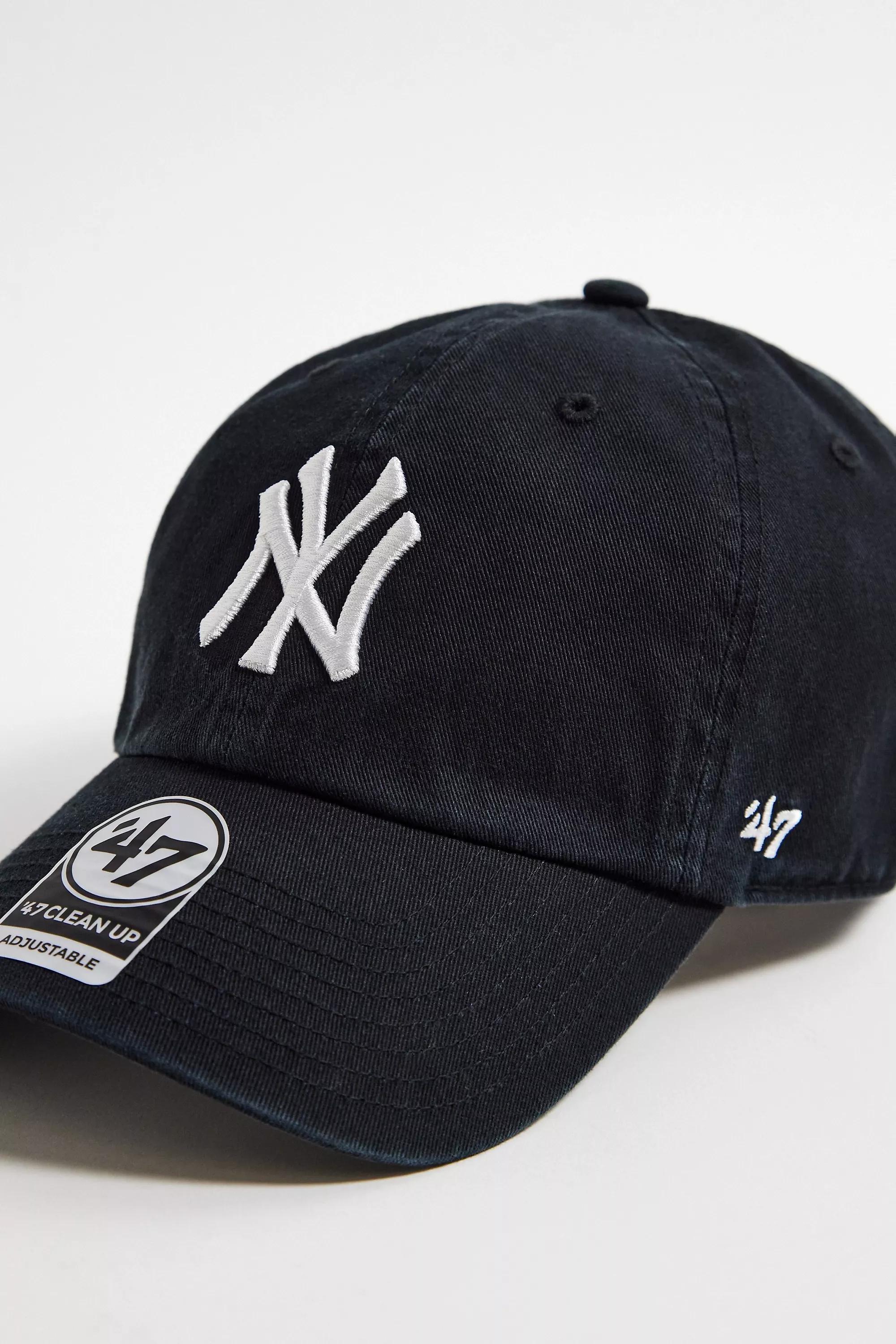 Black '47 Brand Ny Yankees Clean Up Cap, BLK, large image number 2