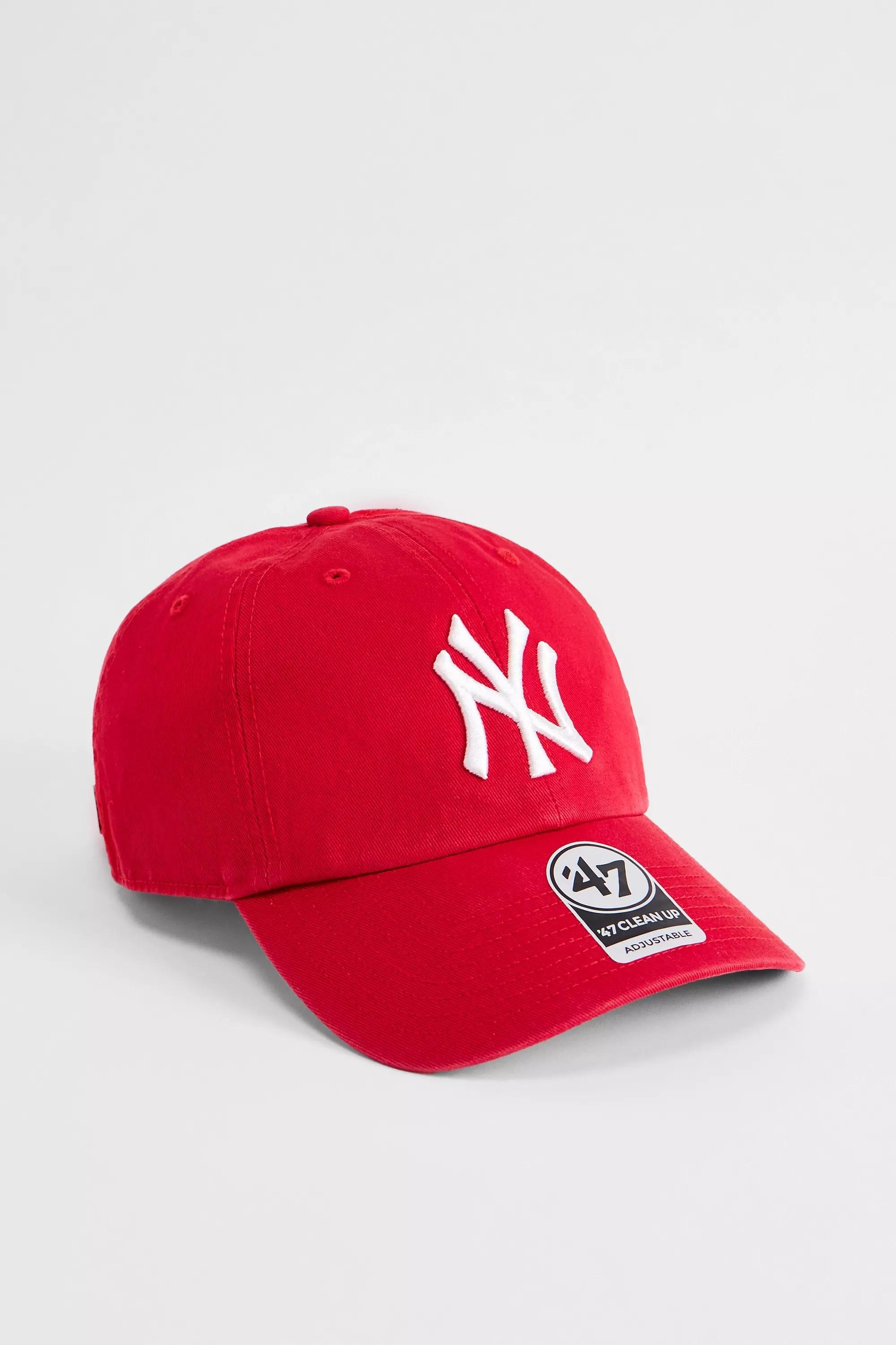 Red 47 Brand Ny Yankees Clean Up Cap, DK RED, large image number 1