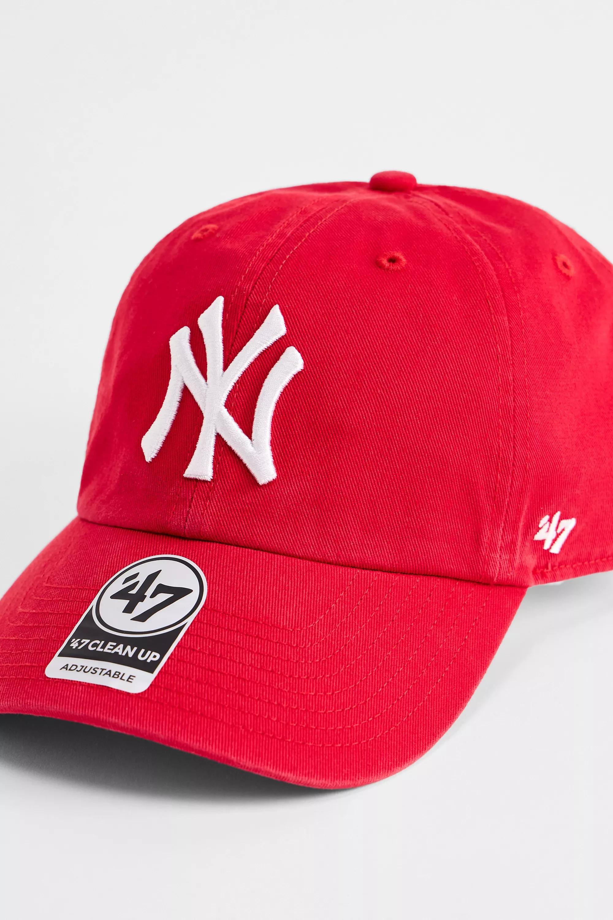 Red 47 Brand Ny Yankees Clean Up Cap, DK RED, large image number 2