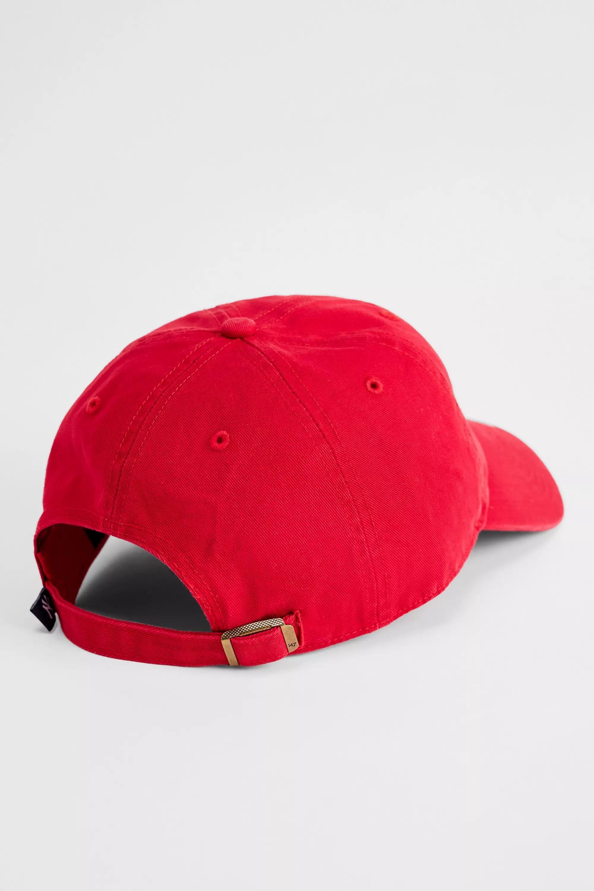 Red 47 Brand Ny Yankees Clean Up Cap, DK RED, large image number 3