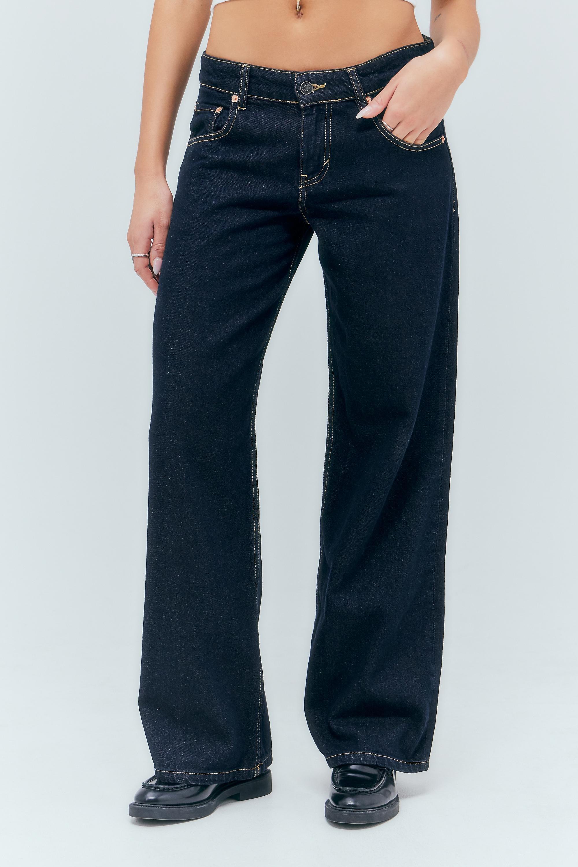 INDIGO Motel Dark Denim Low Rise Parallel Jeans, , large image number 0