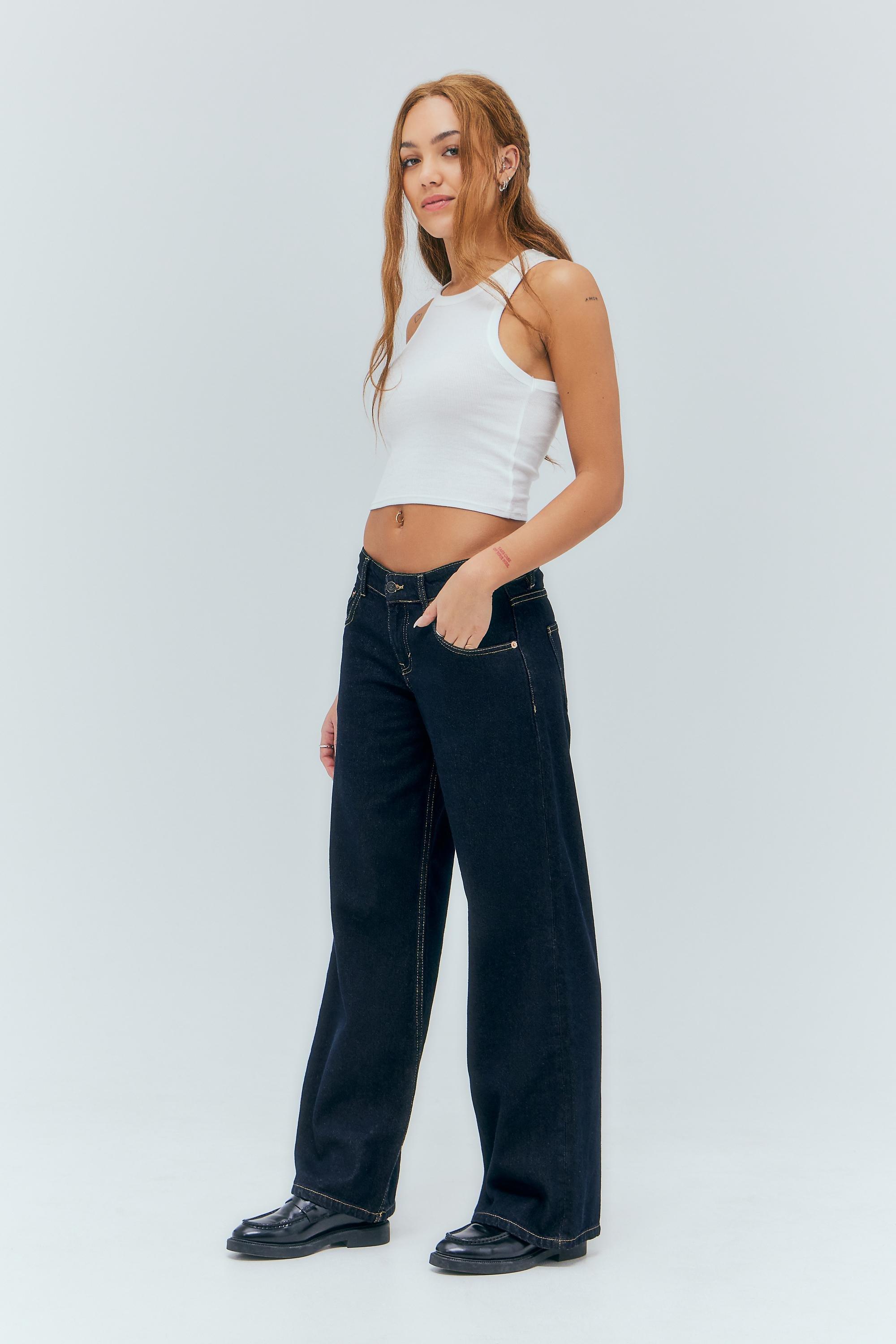 INDIGO Motel Dark Denim Low Rise Parallel Jeans, , large image number 2