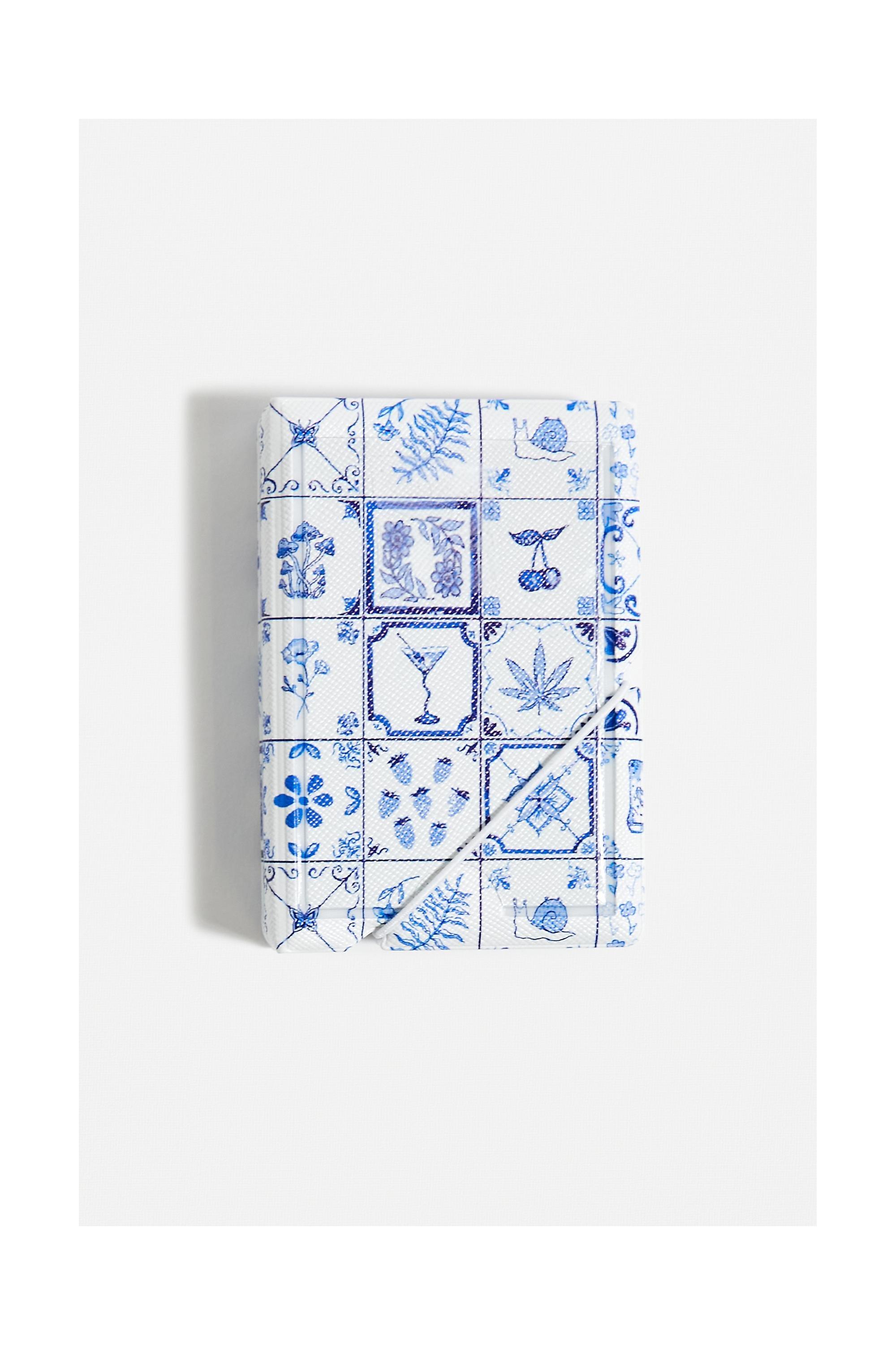Blue Printed Mini Instax Photo Album, BLUE, large image number 1