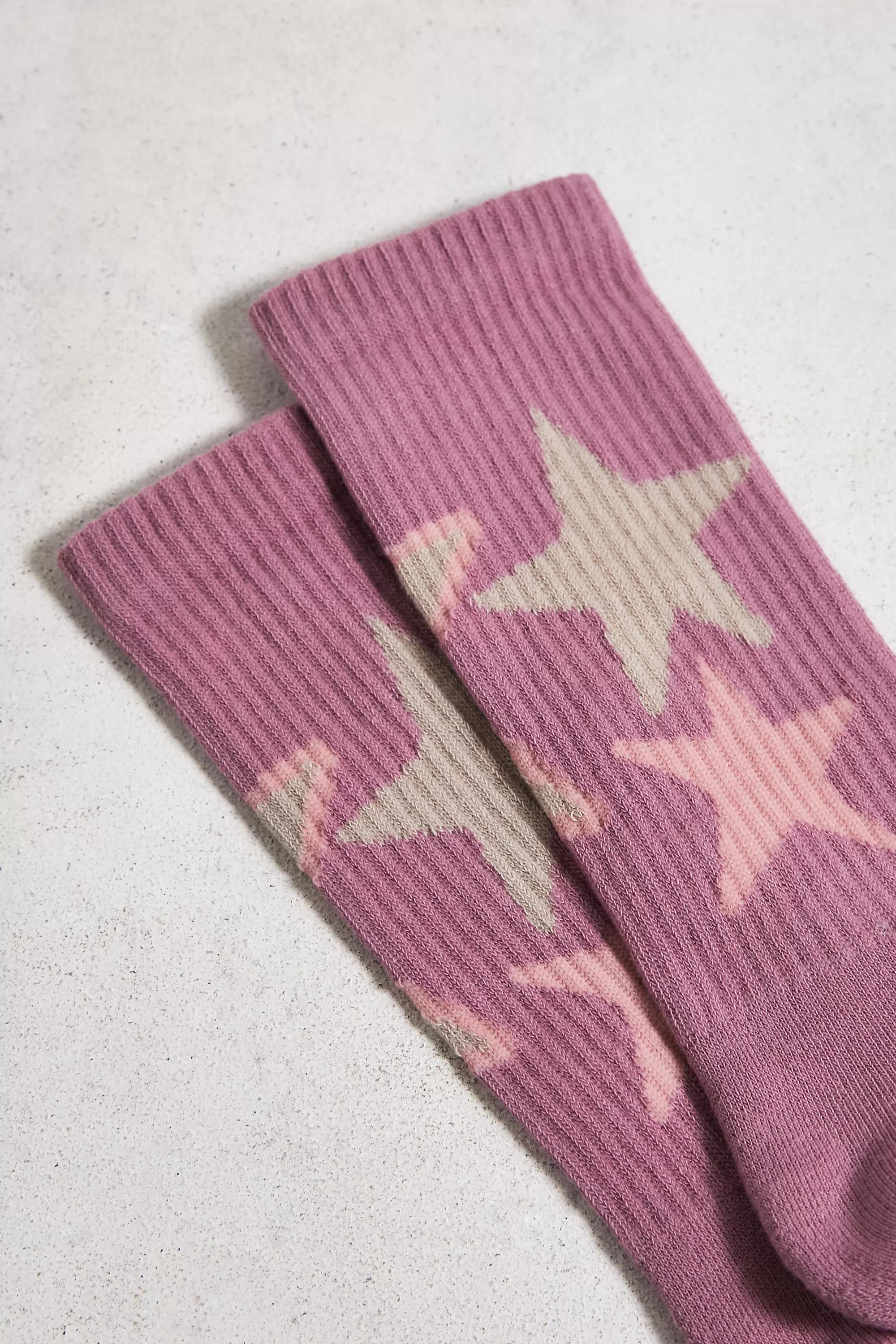 Pink Uo Star Socks, PINK, large image number 1