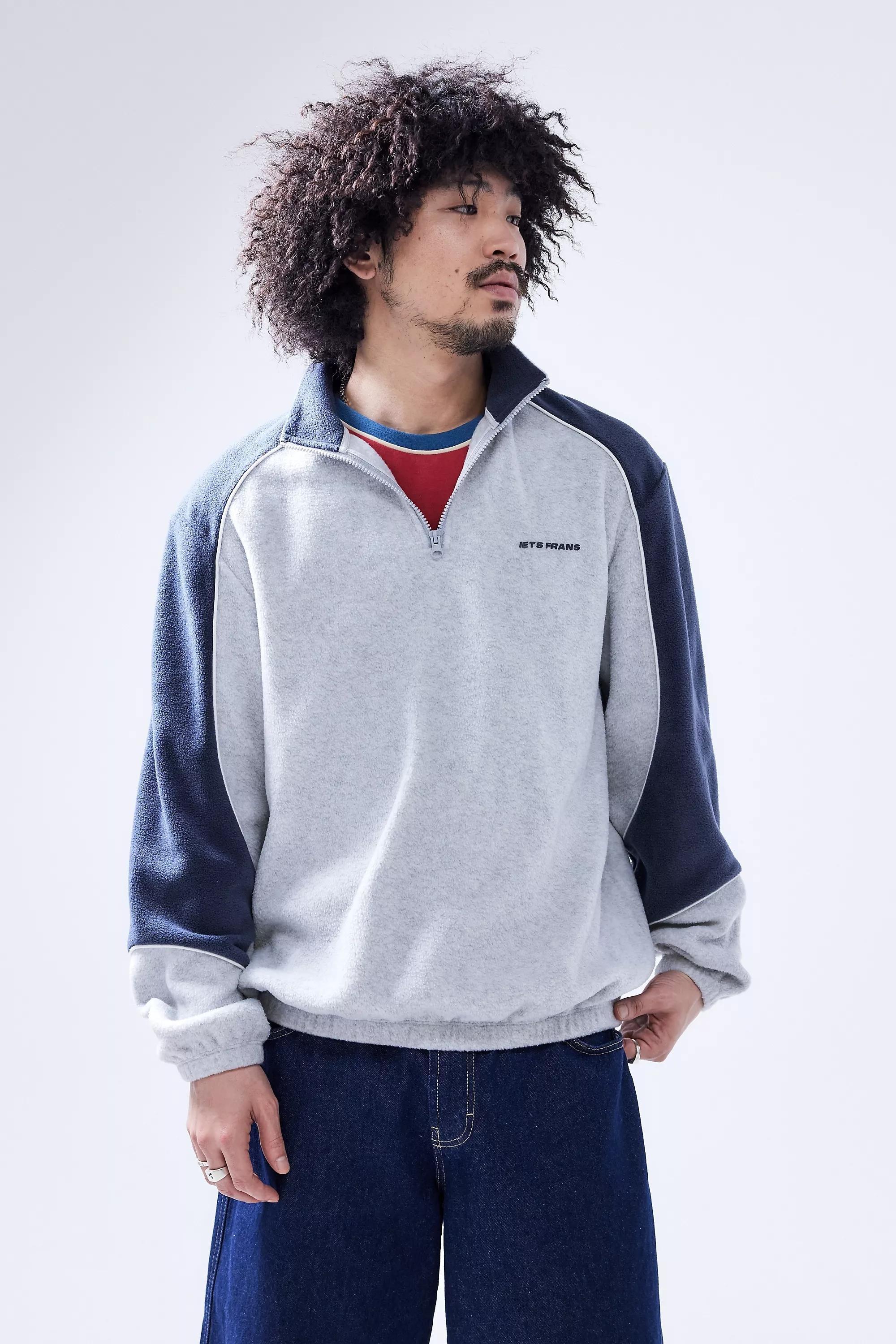 Grey Iets Frans... Panelled Fleece, , large image number 0