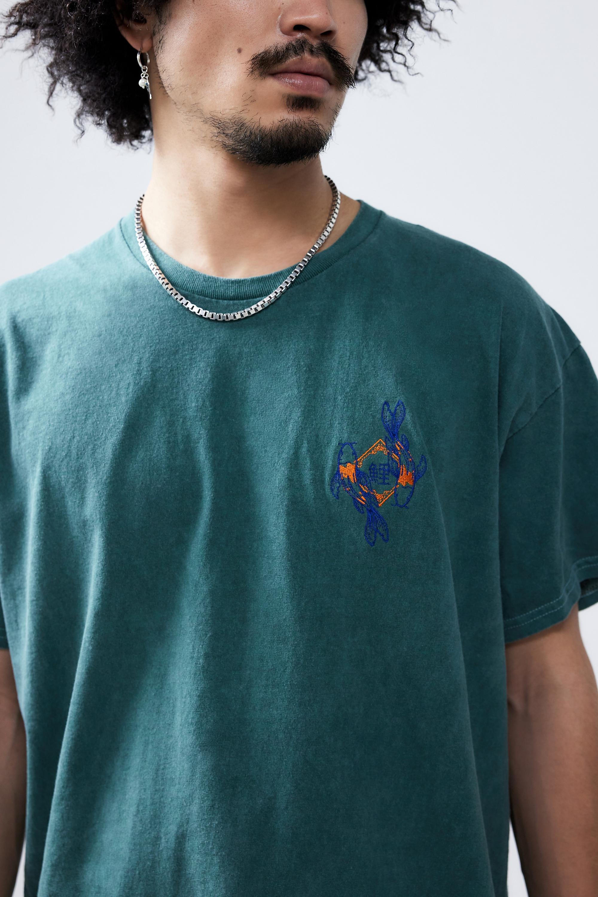 Green Uo Embroidered T-Shirt, , large image number 0
