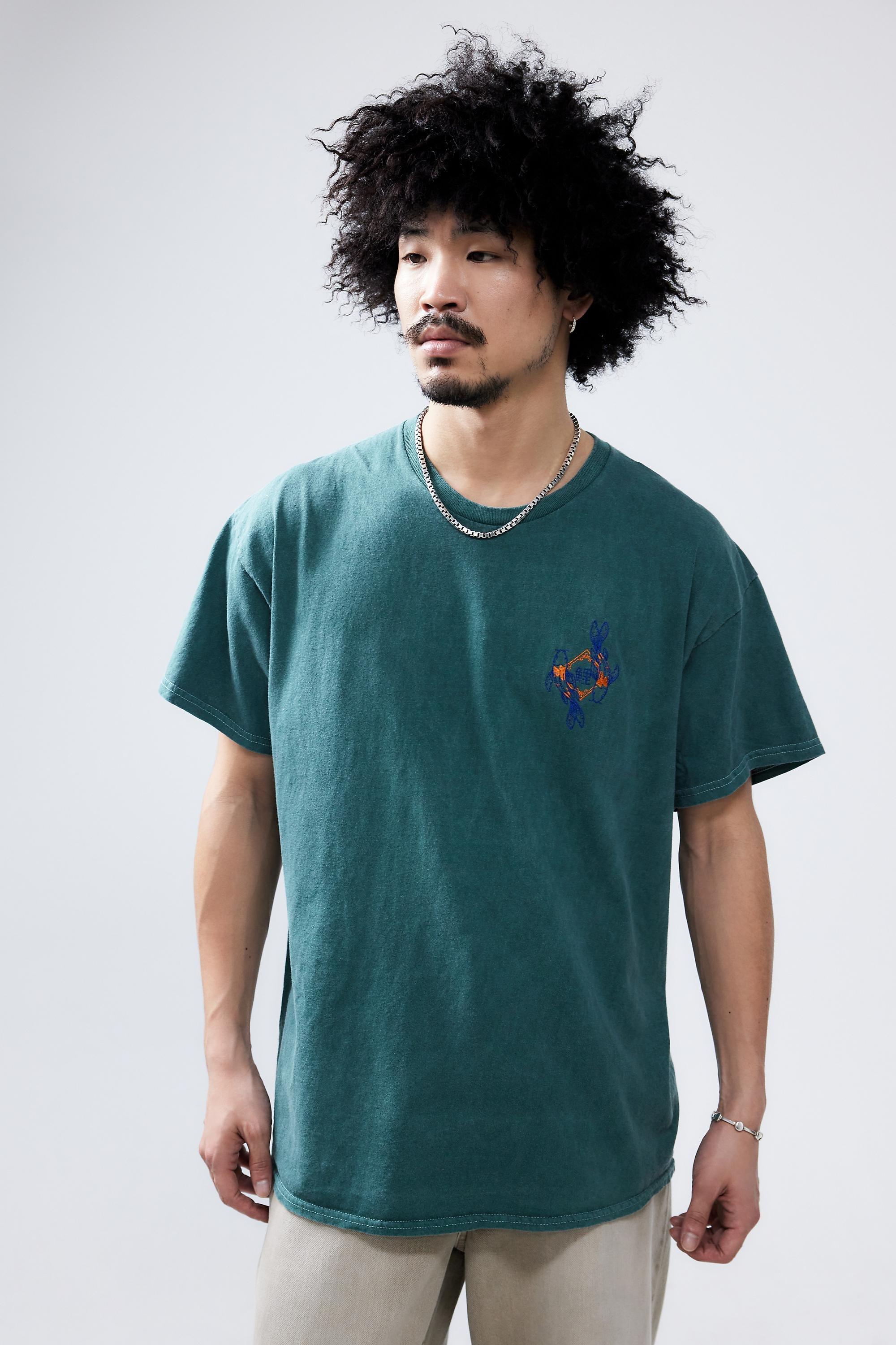 Green Uo Embroidered T-Shirt, , large image number 1