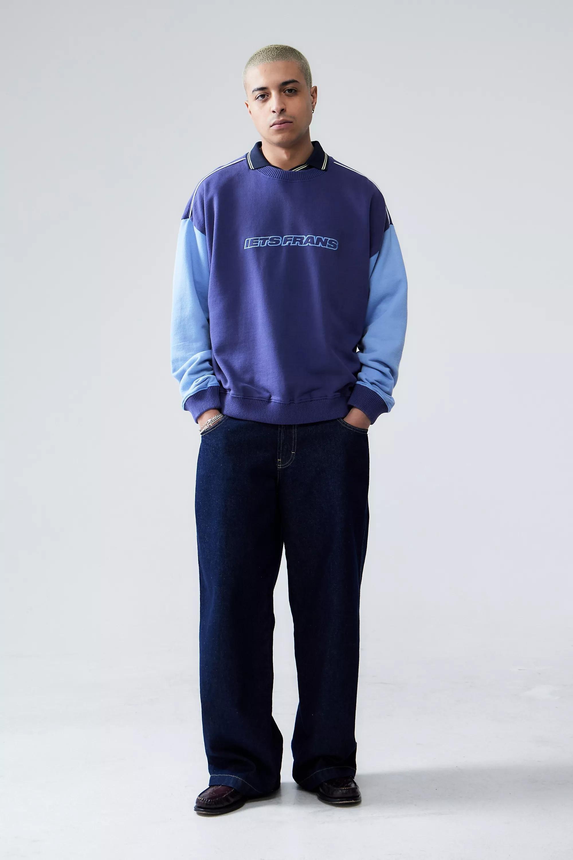 Blue Iets Frans... Contrast Sleeve Sweatshirt, , large image number 2