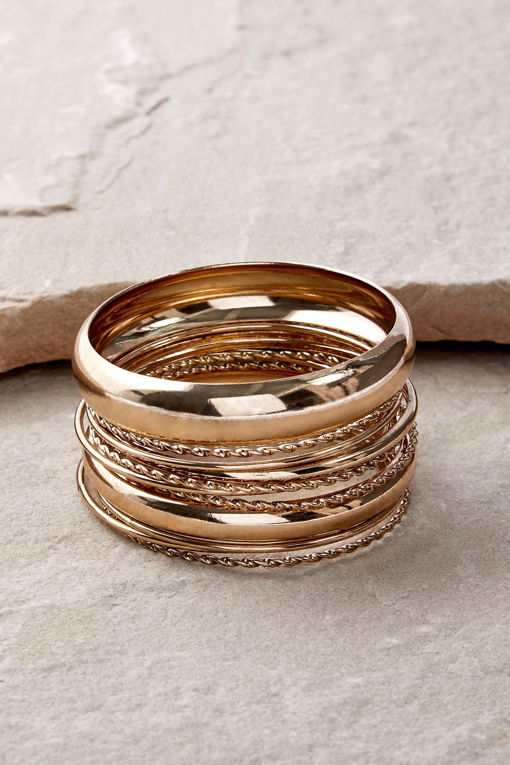 Urban Outfitters - Gold Clean Bangles Pack