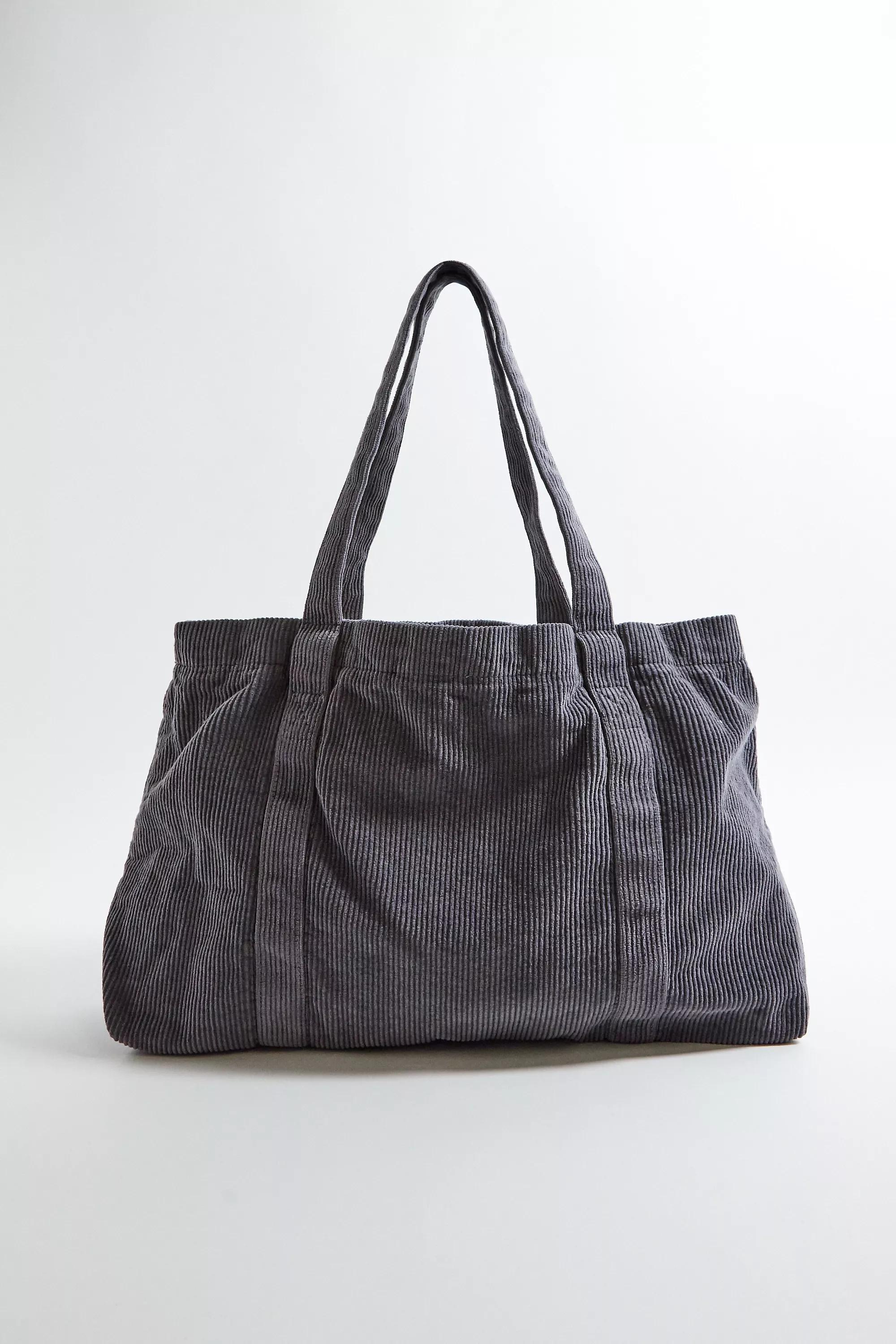 Grey UO Corduroy Tote, GREY, large image number 3