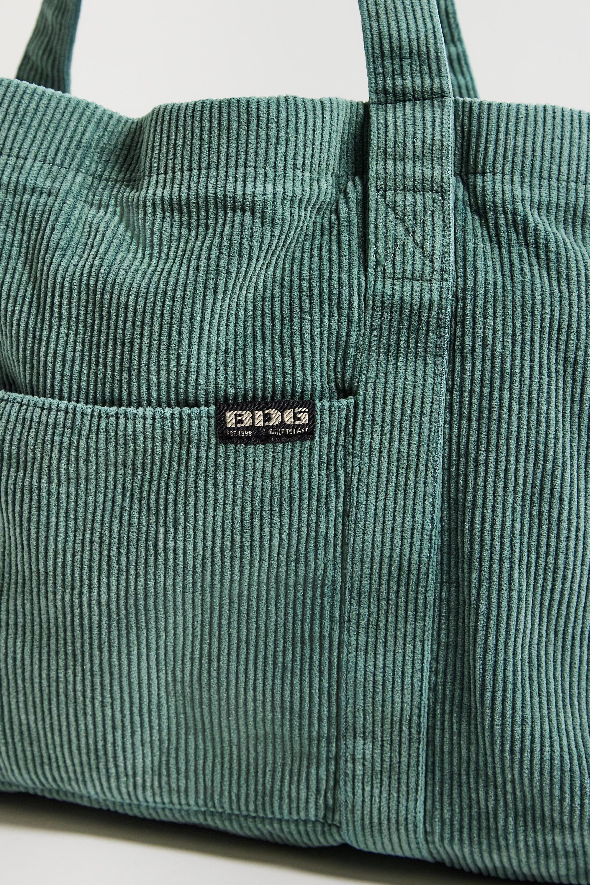 Green UO Corduroy Tote, MOSS, large image number 3