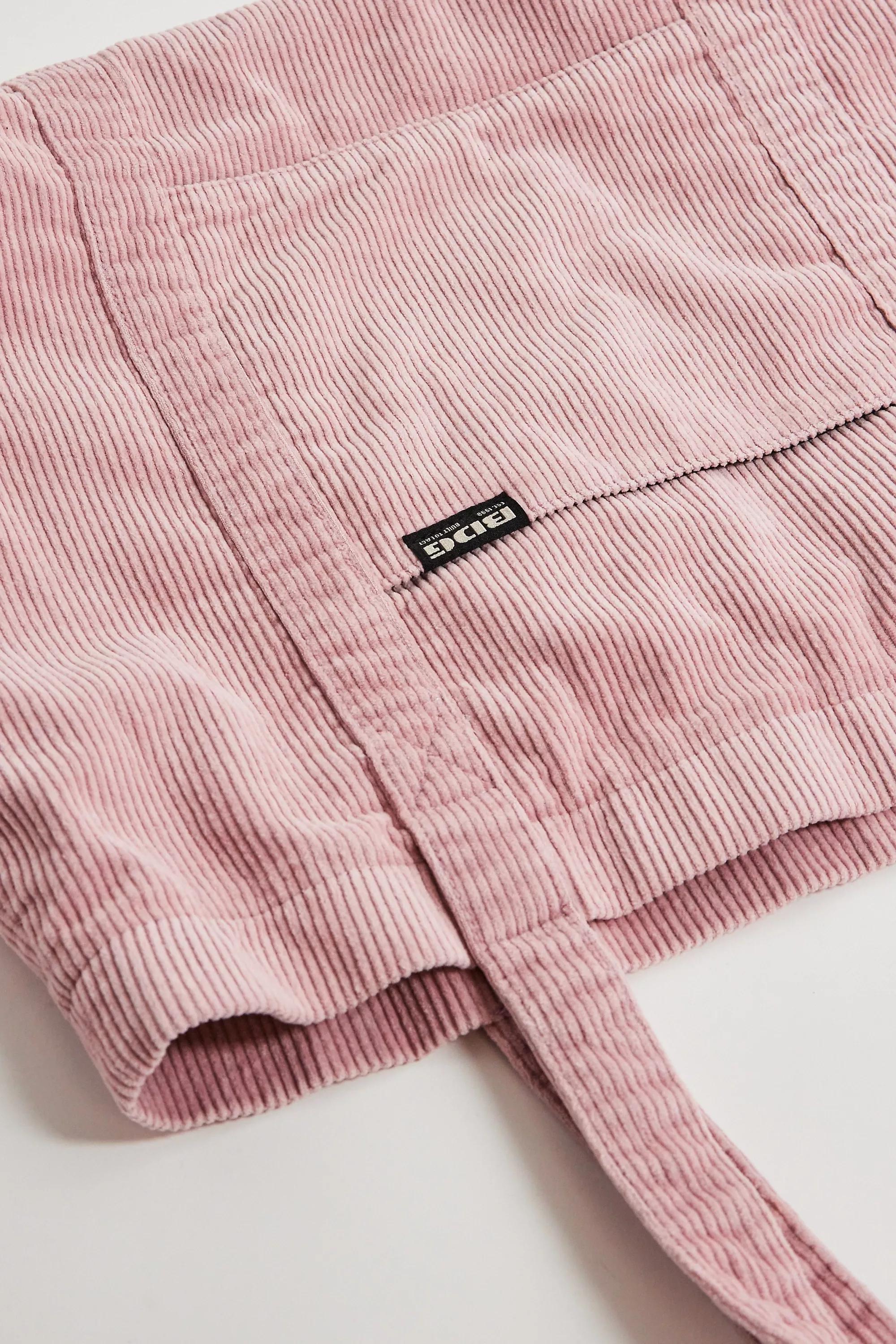 Pink Bdg Tab Corduroy Tote Bag, ROSE, large image number 2
