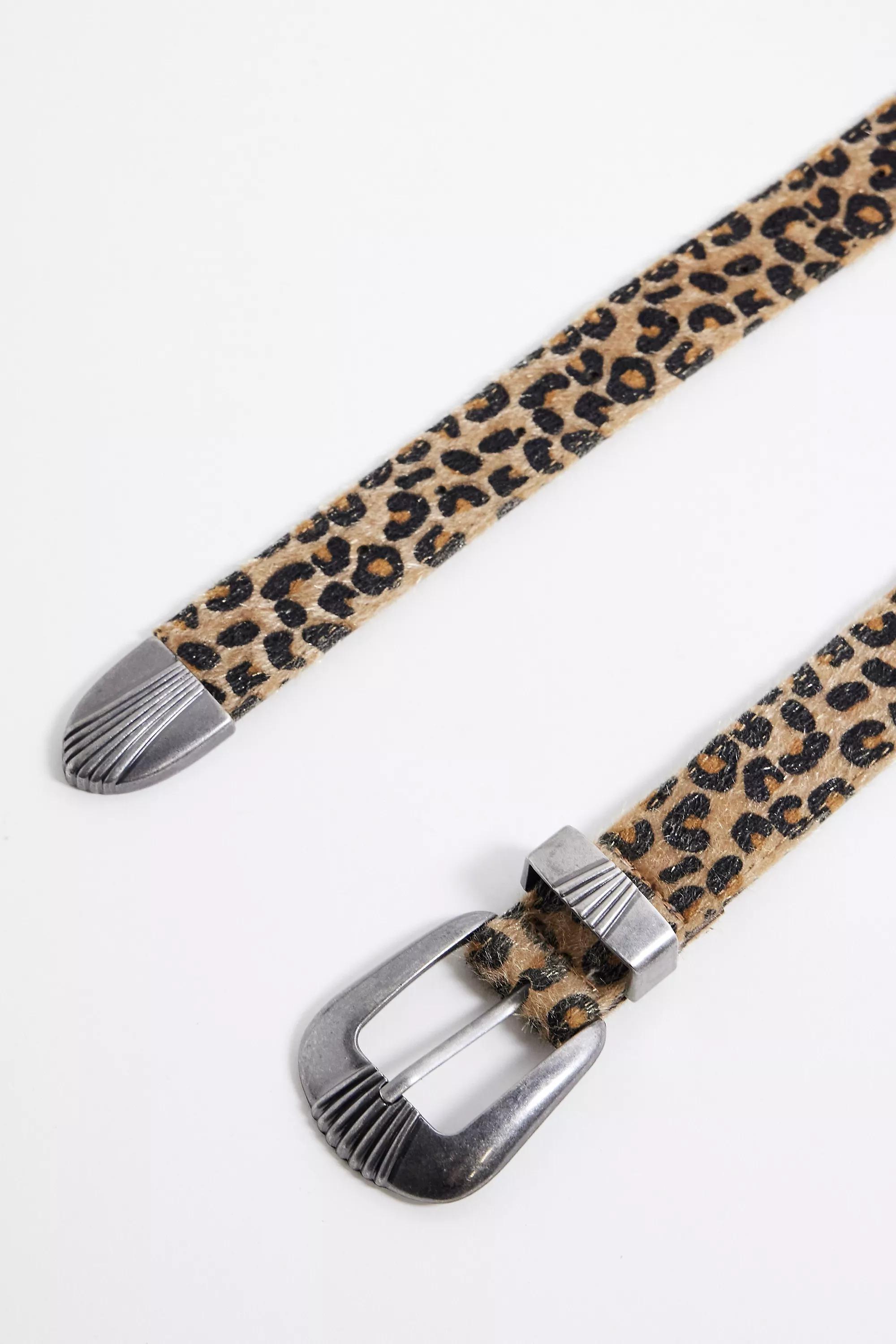 Multicolour Leopard Print Buckle Belt, , large image number 2