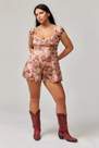 Urban Outfitters - Pink Kimchi Blue Kelsey Floral Mesh Playsuit