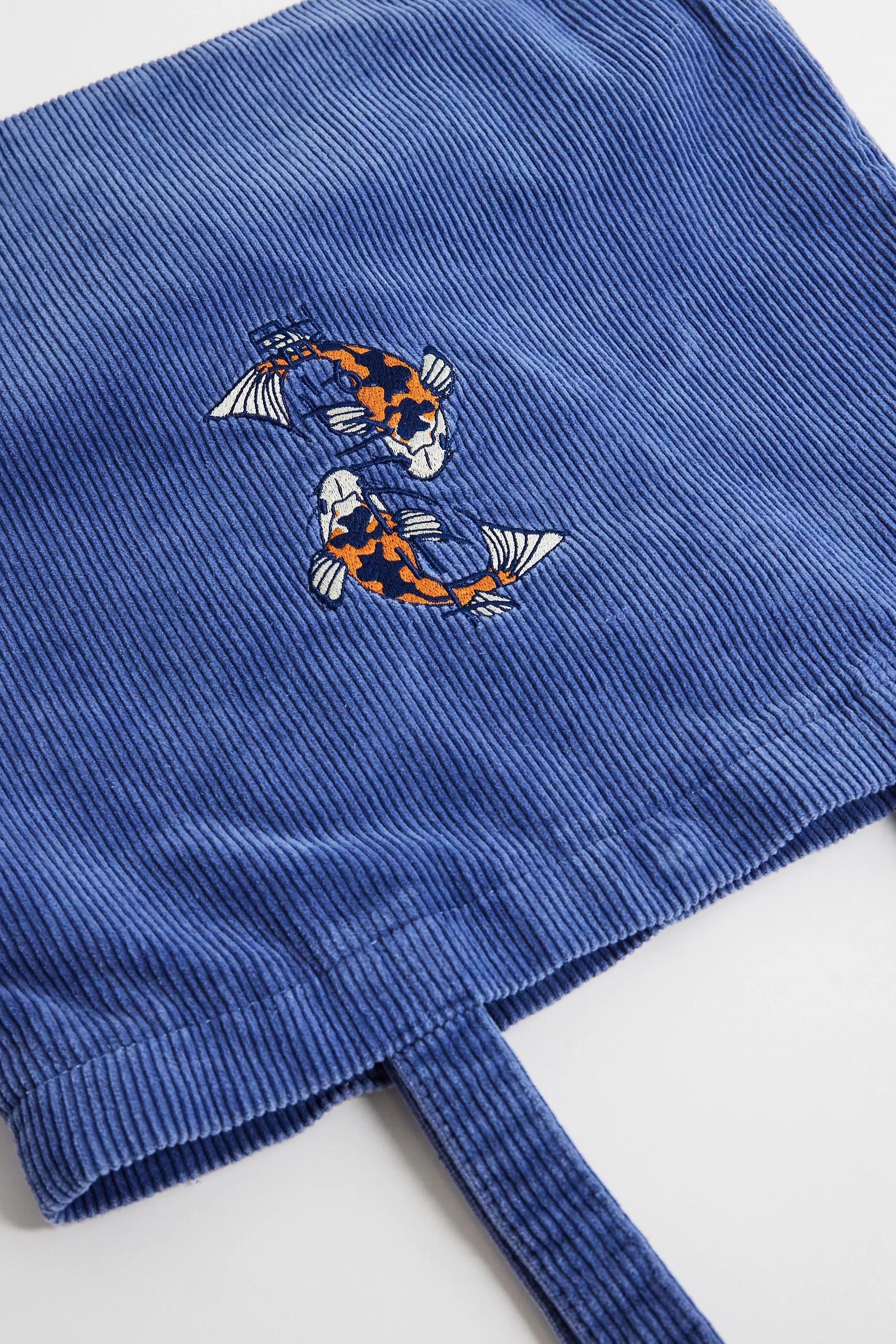 Blue Uo Blue Koi Corduroy Tote Bag, BLUE, large image number 1