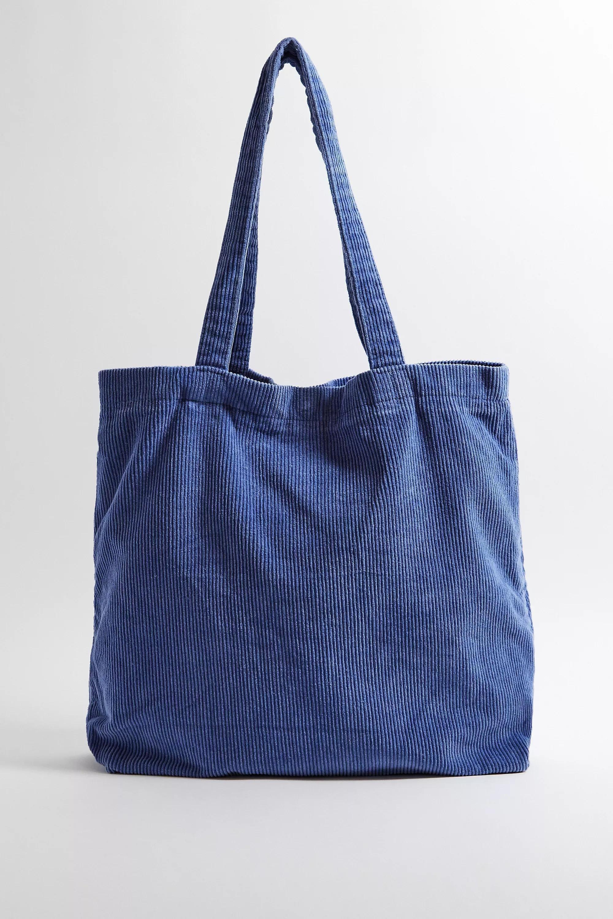 Blue Uo Blue Koi Corduroy Tote Bag, BLUE, large image number 3