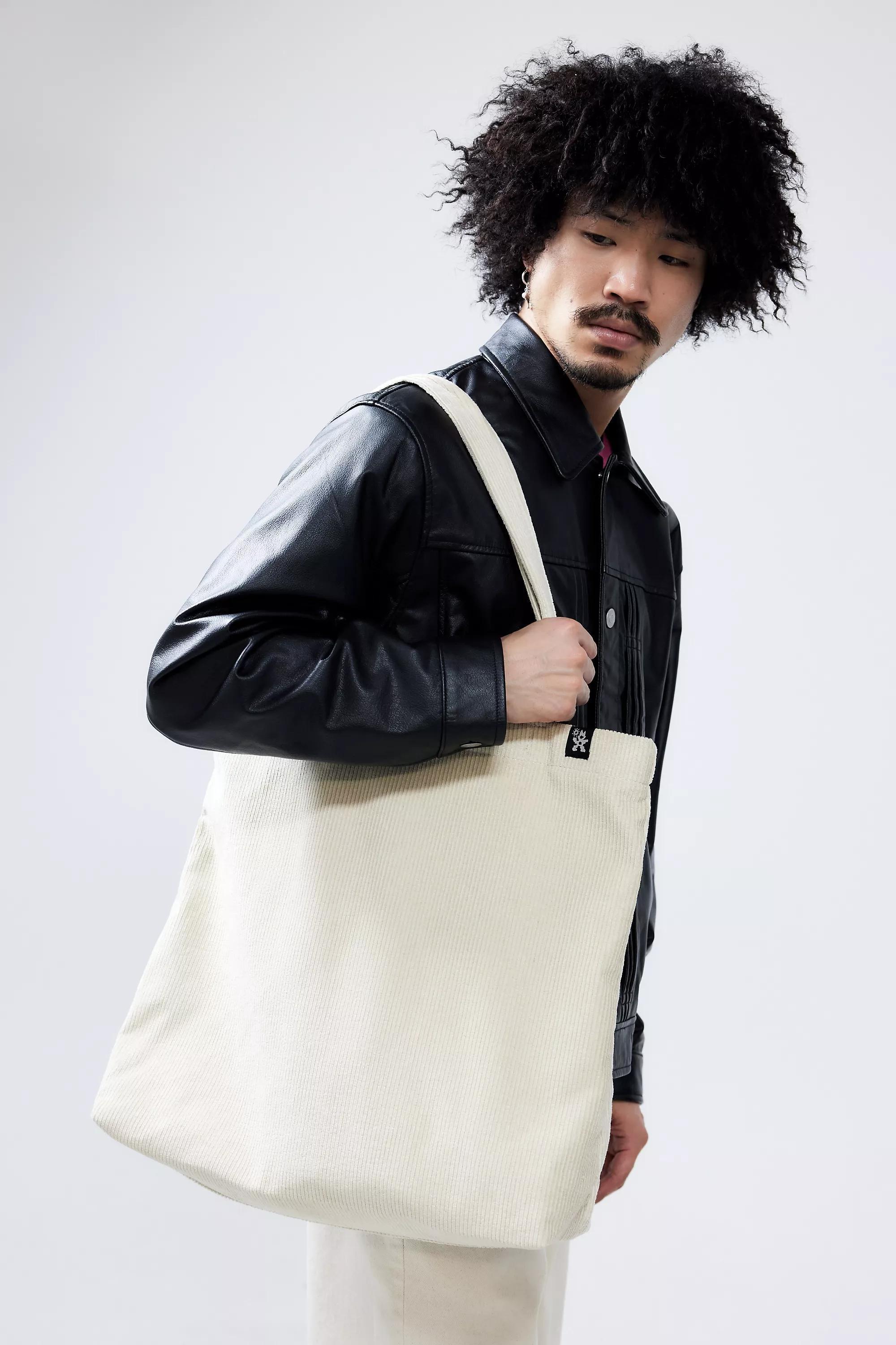 Beige Ayker Ecru Corduroy Tote Bag, IVRY, large image number 0