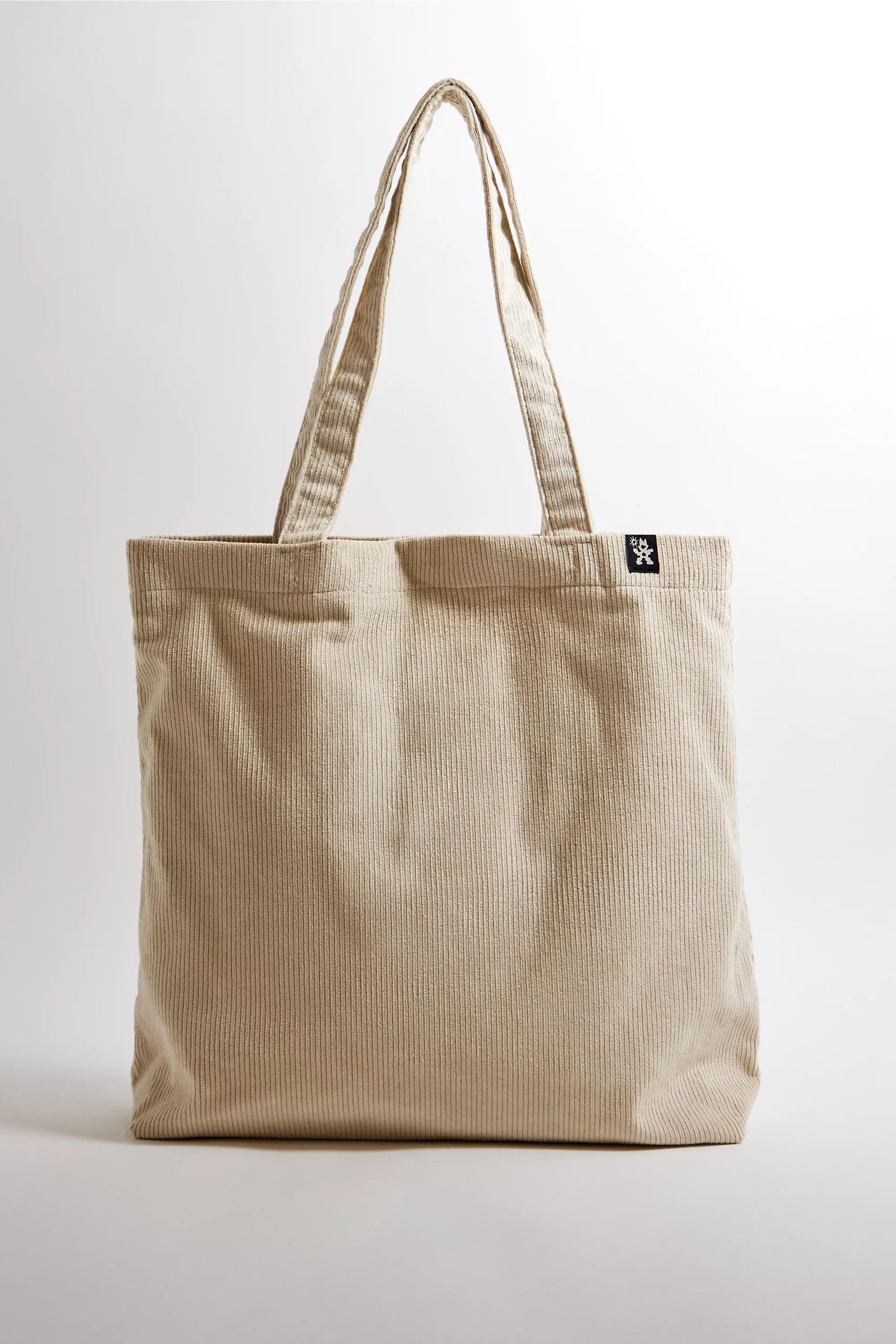 Beige Ayker Ecru Corduroy Tote Bag, IVRY, large image number 1