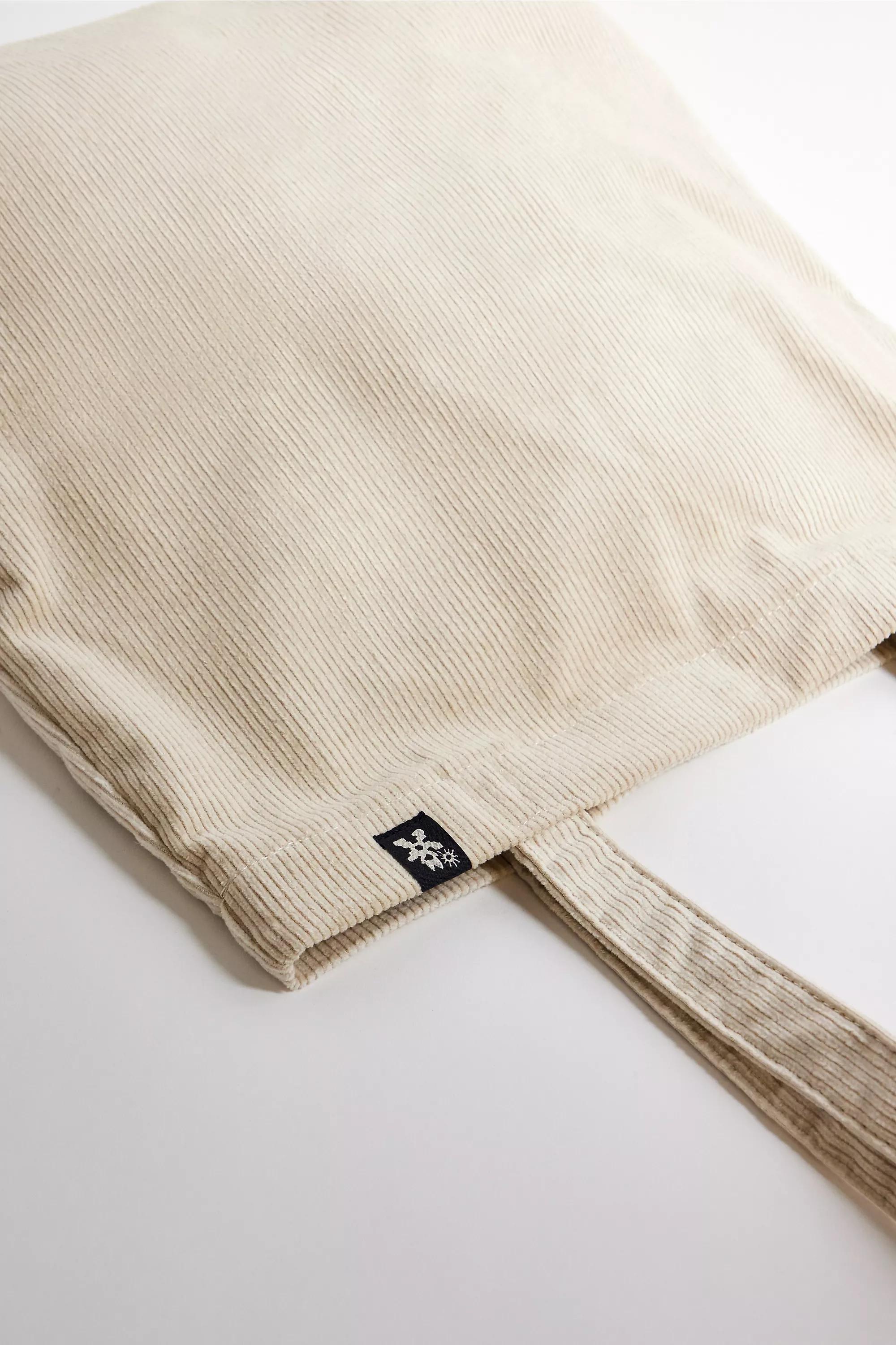 Beige Ayker Ecru Corduroy Tote Bag, IVRY, large image number 2