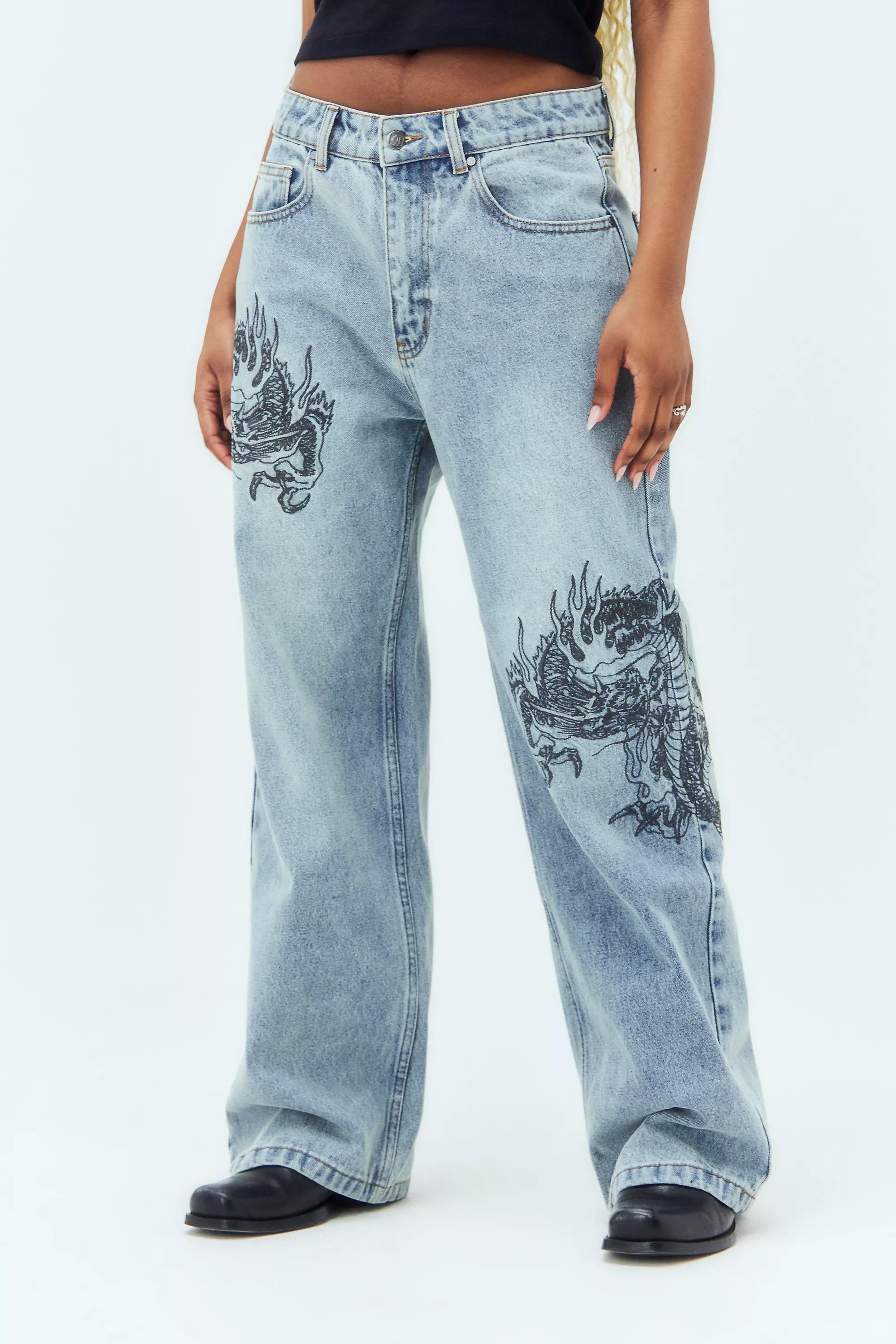 Denim L Ed Hardy Oversized Jeans, , large image number 0