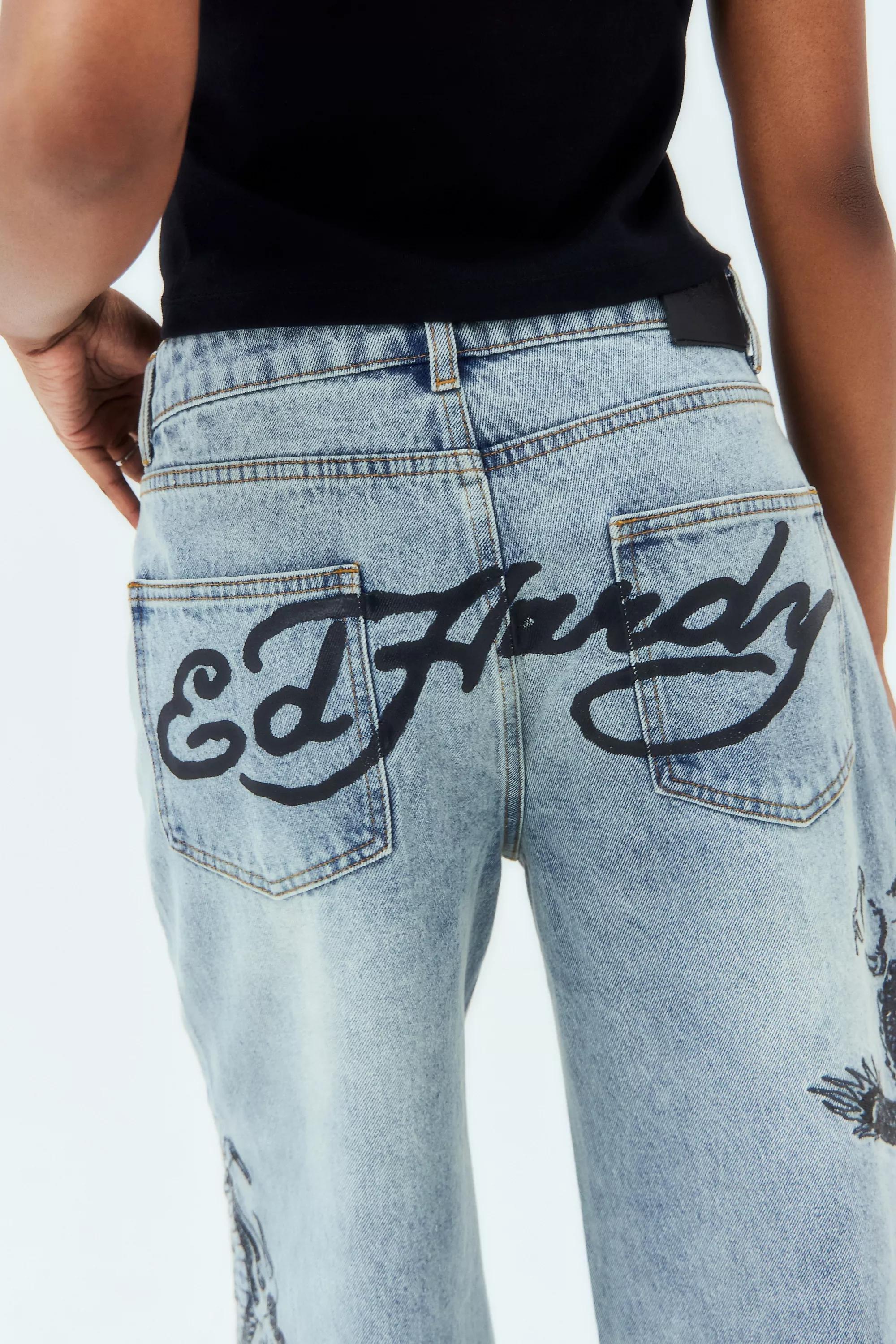 Denim L Ed Hardy Oversized Jeans, DENIM L, large image number 1