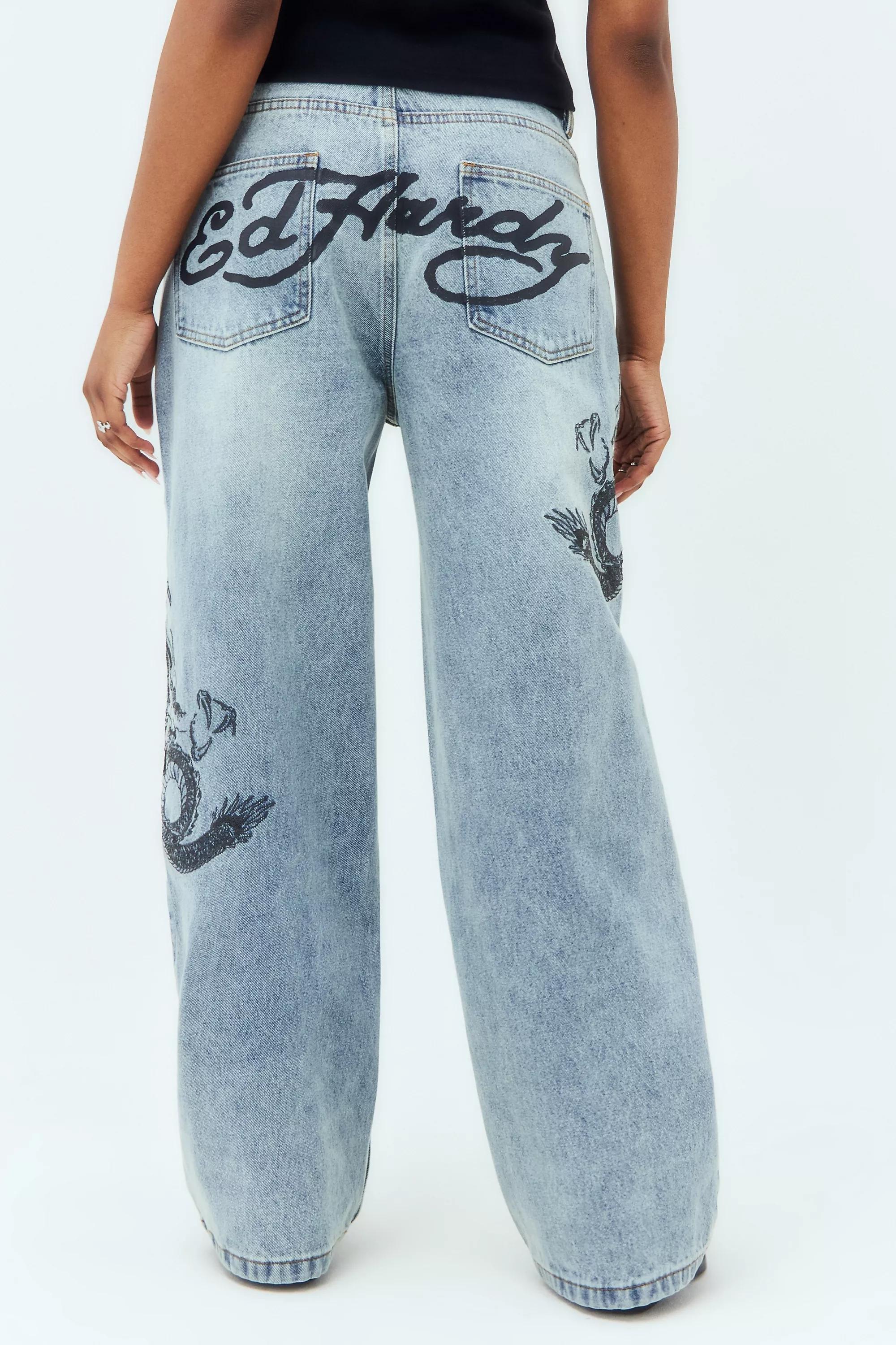 Denim L Ed Hardy Oversized Jeans, , large image number 3