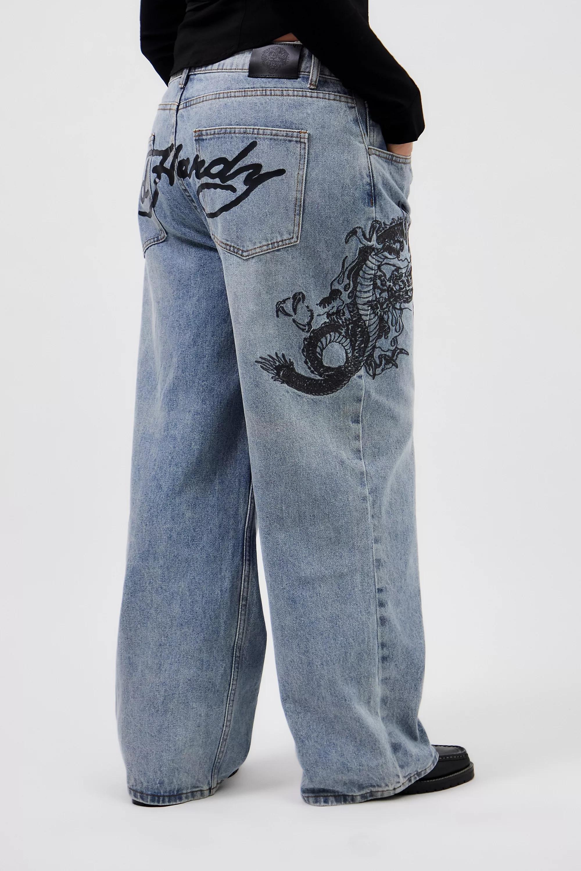 Denim L Ed Hardy Oversized Jeans, , large image number 5