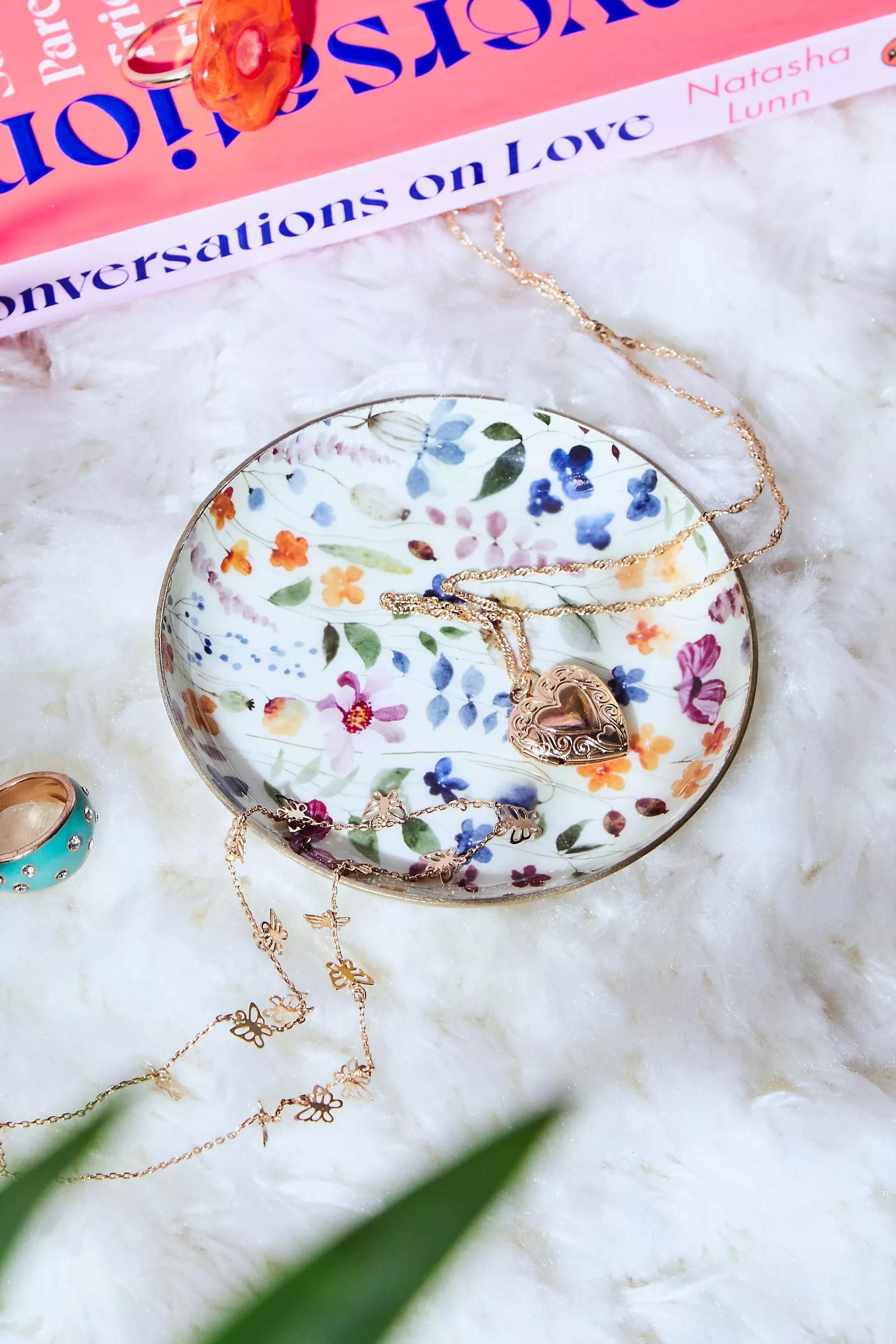 White Flower Jewellery Bowl, WHT, large image number 0