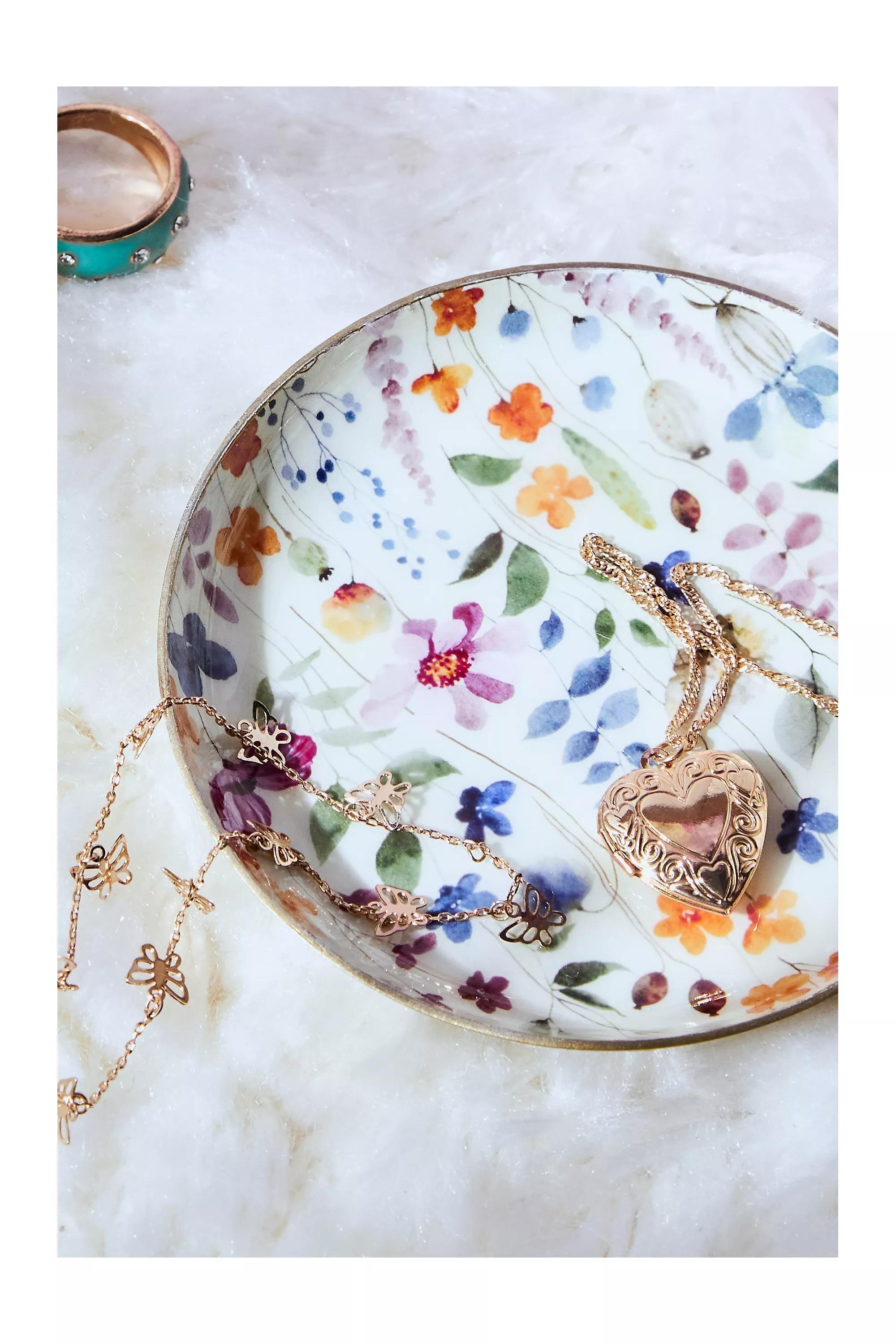 White Flower Jewellery Bowl, WHT, large image number 1