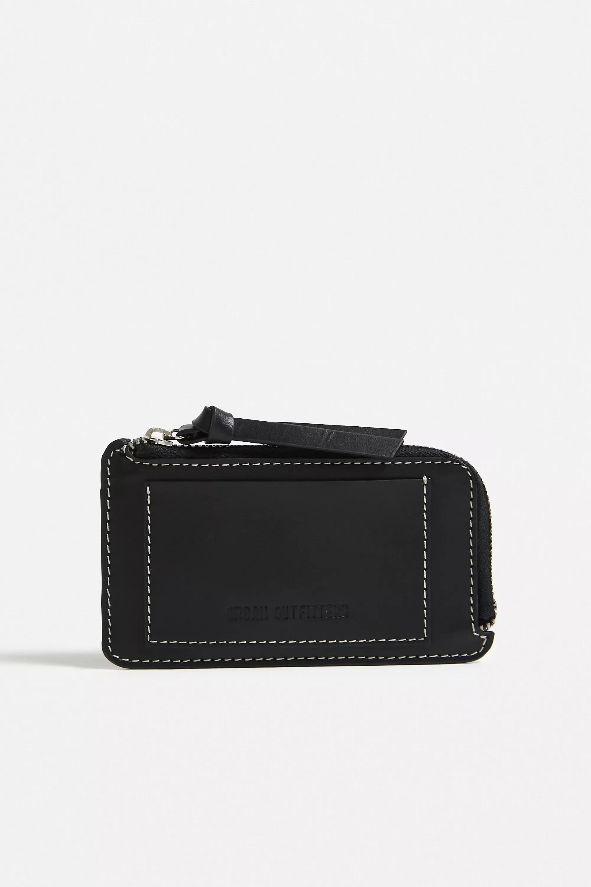 Black Buff Leather Cardholder, BLK, large image number 0