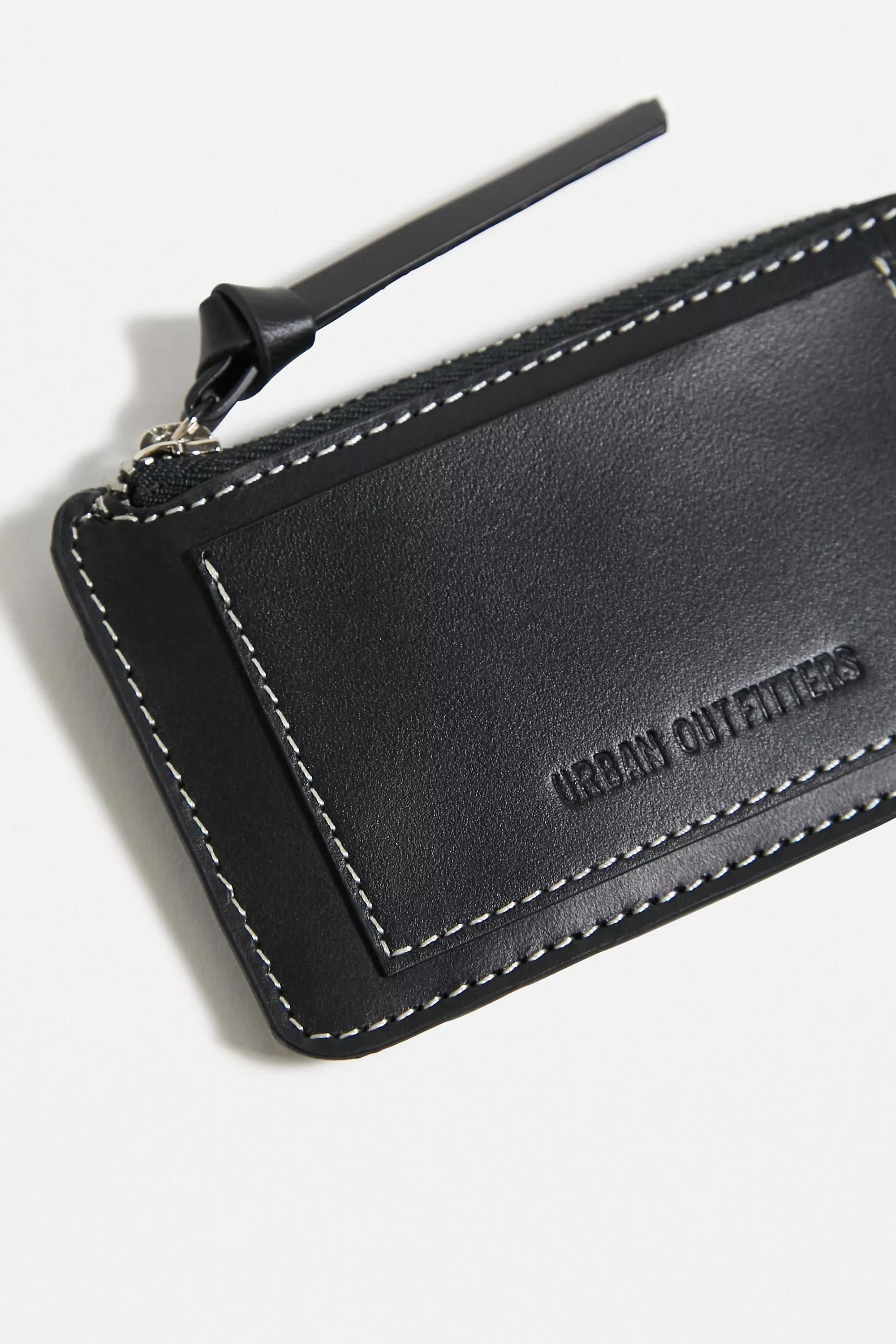Black Buff Leather Cardholder, BLK, large image number 1